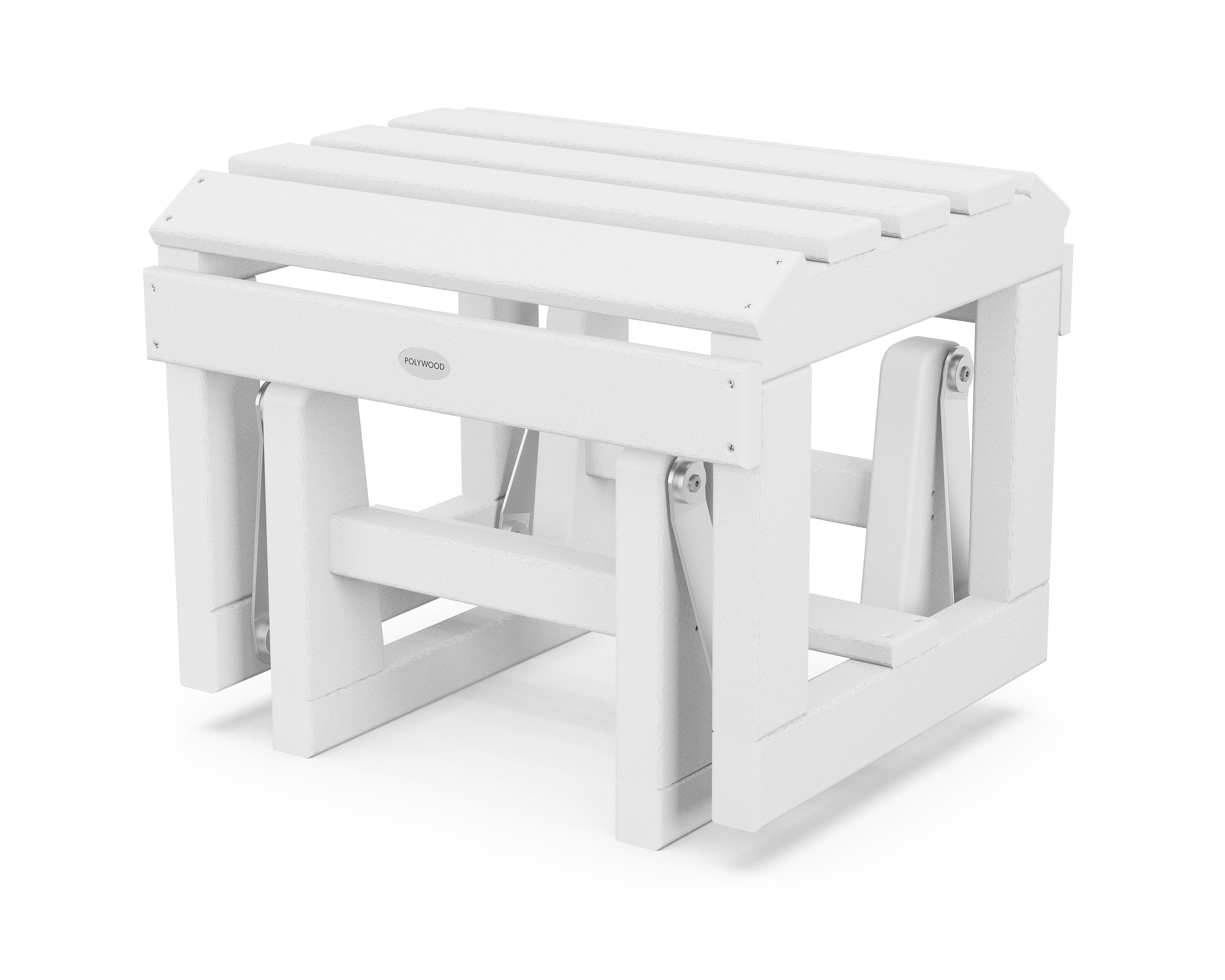 Classic Adirondack Glider Ottoman in White