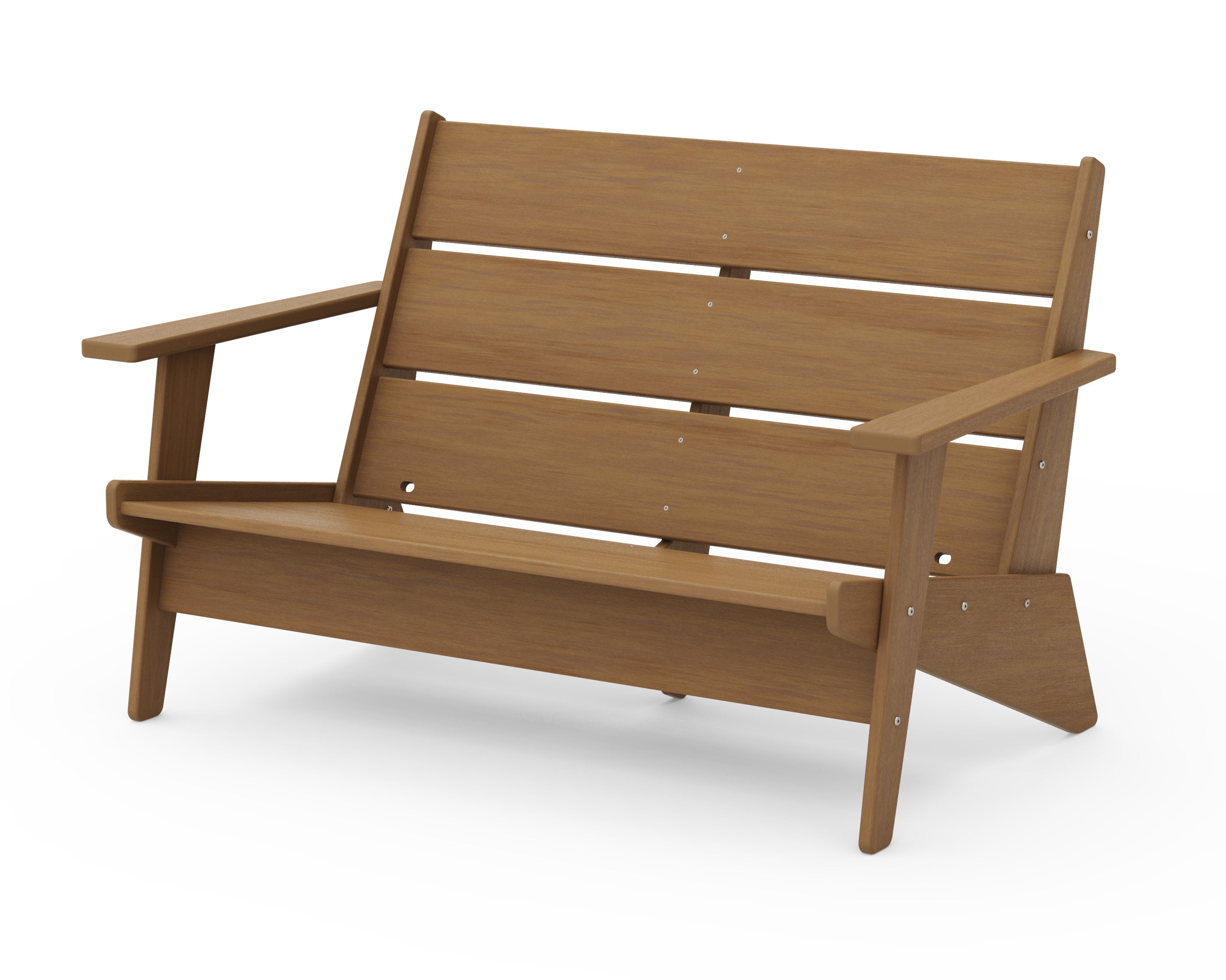 Riviera Modern Lounge Loveseat Frame in Natural