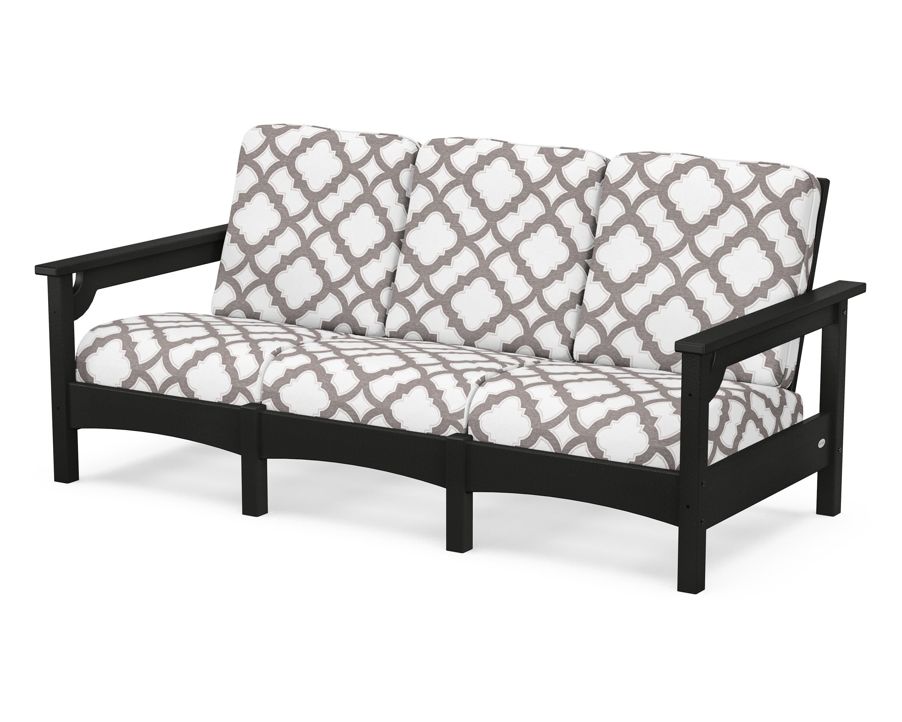 Club Sofa in Black / Trellis Grey Mist