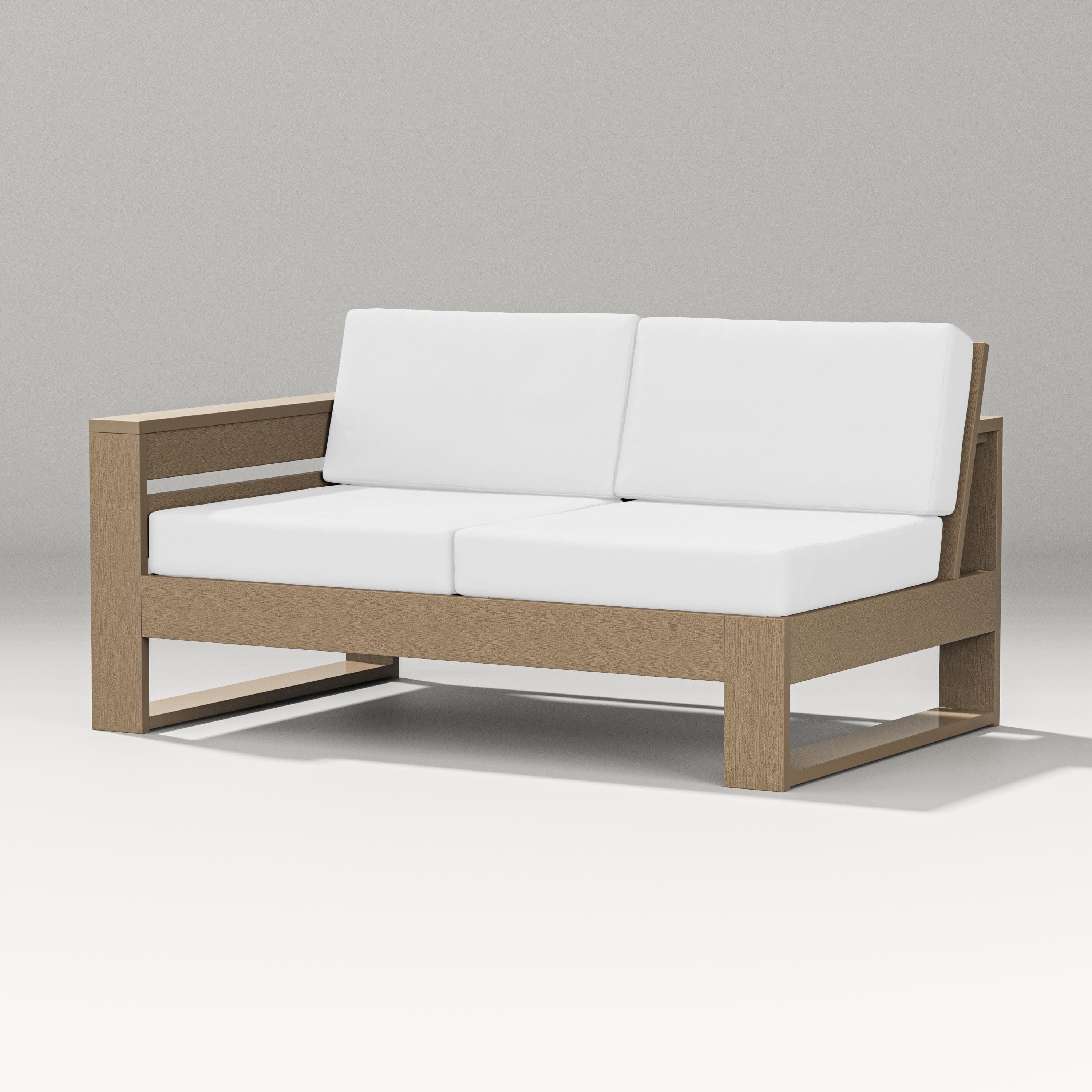 Latitude Modular Left Arm Loveseat in Vintage Sahara / Natural