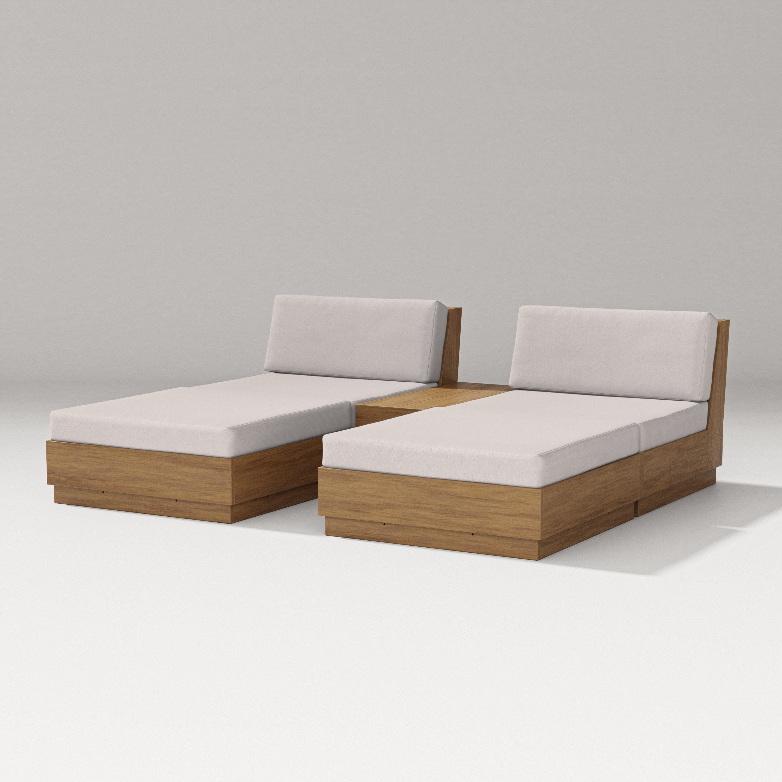 Elevate Double Chaise Set in Natural / Dune Burlap