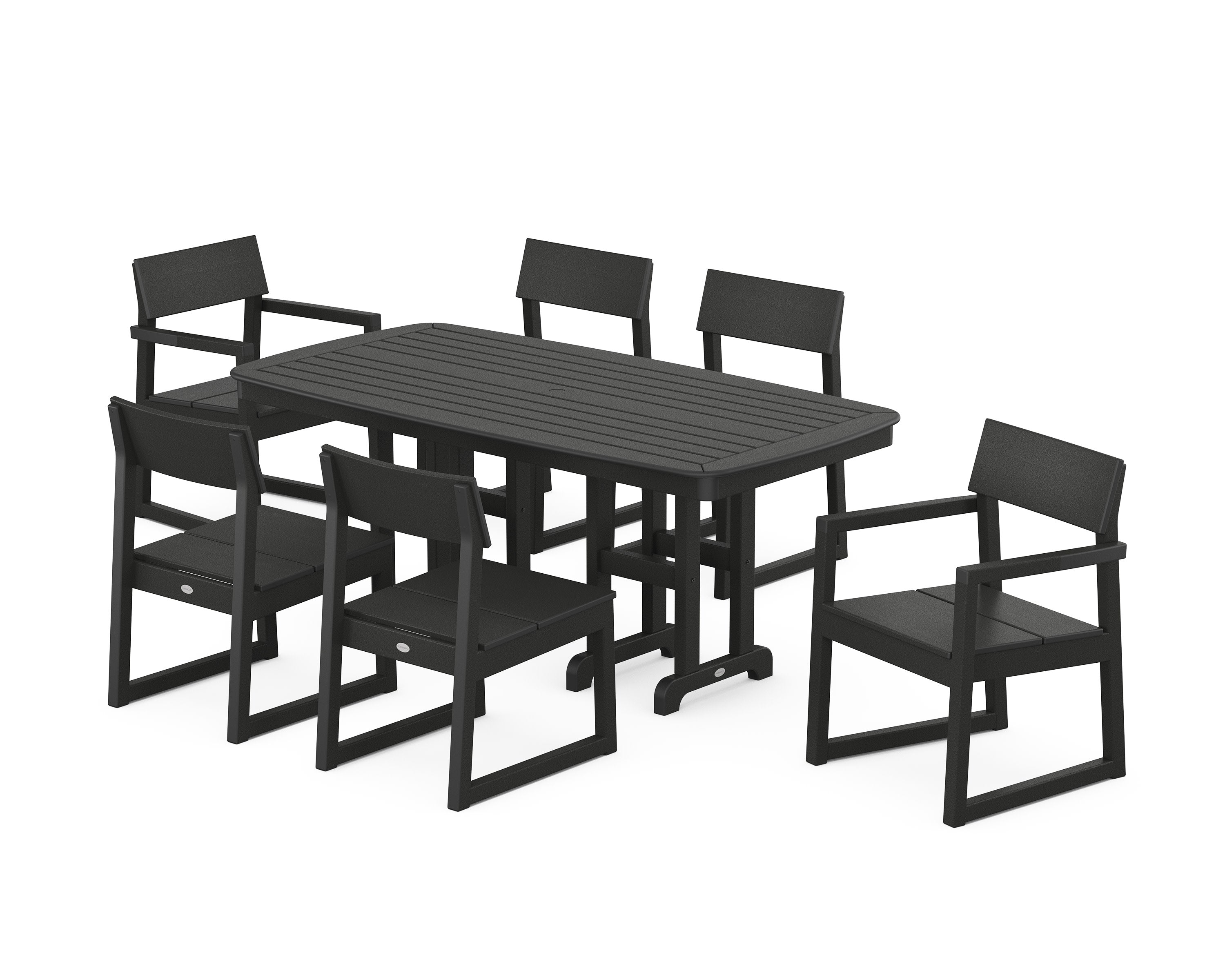 EDGE 7-Piece Dining Set in Black