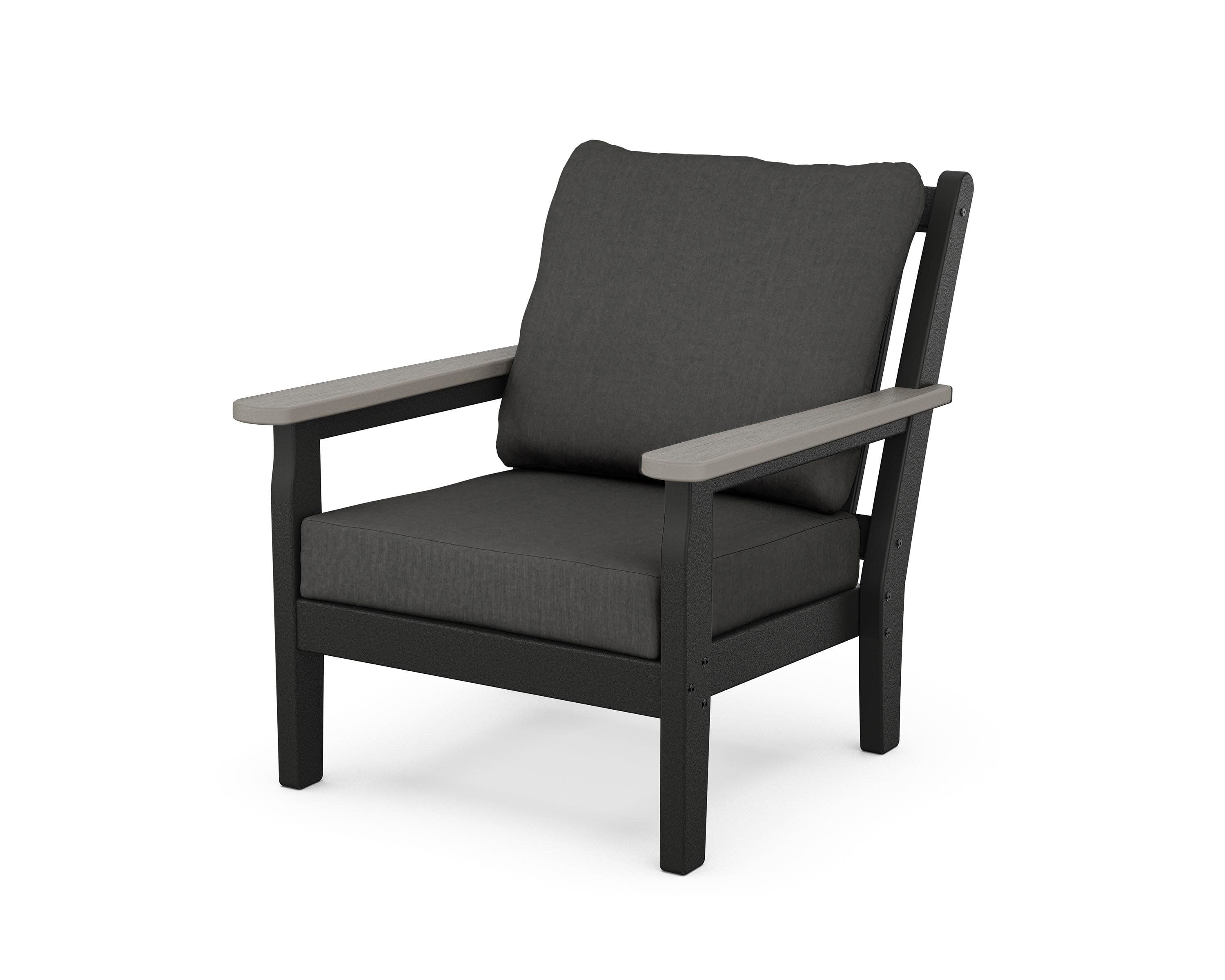 Chippendale Deep Seating Chair in Black / Driftwood / Spectrum Carbon