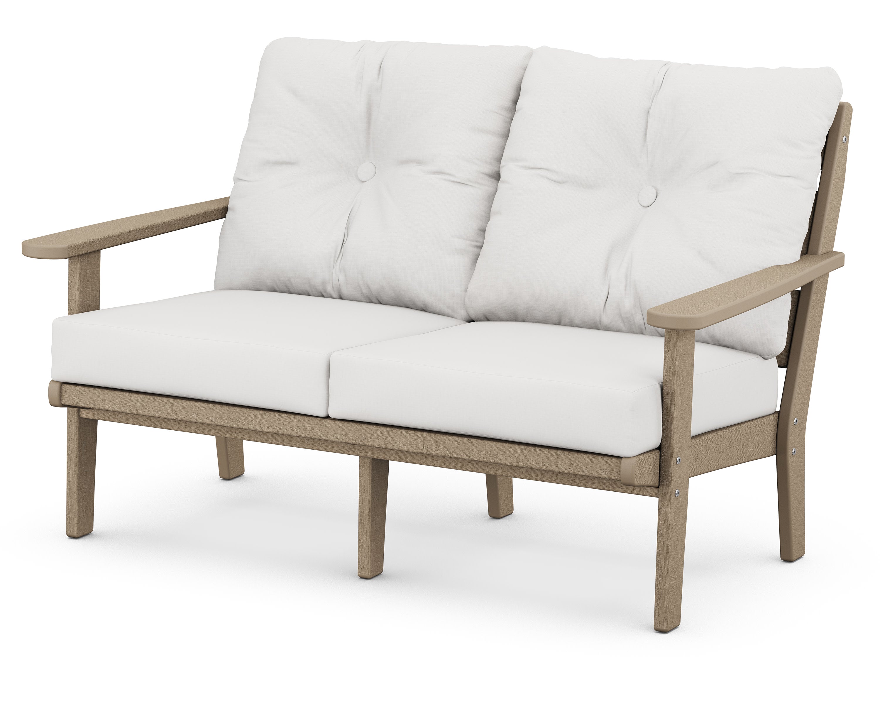 Lakeside Deep Seating Loveseat in Vintage Sahara / Natural Linen