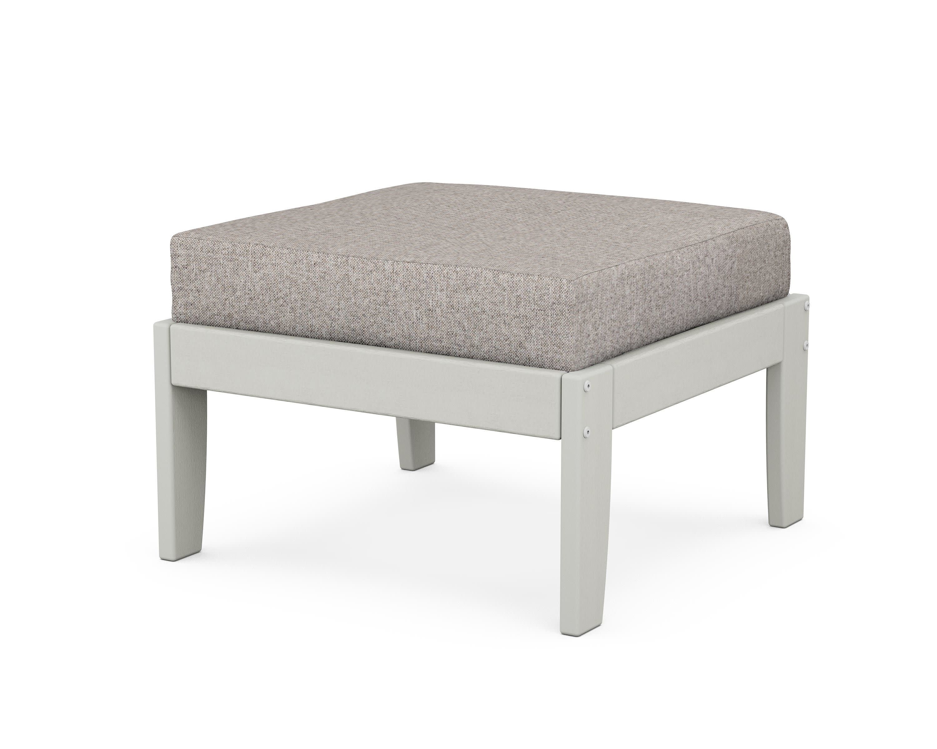 Modular Ottoman - Classic in Vintage White / Weathered Tweed