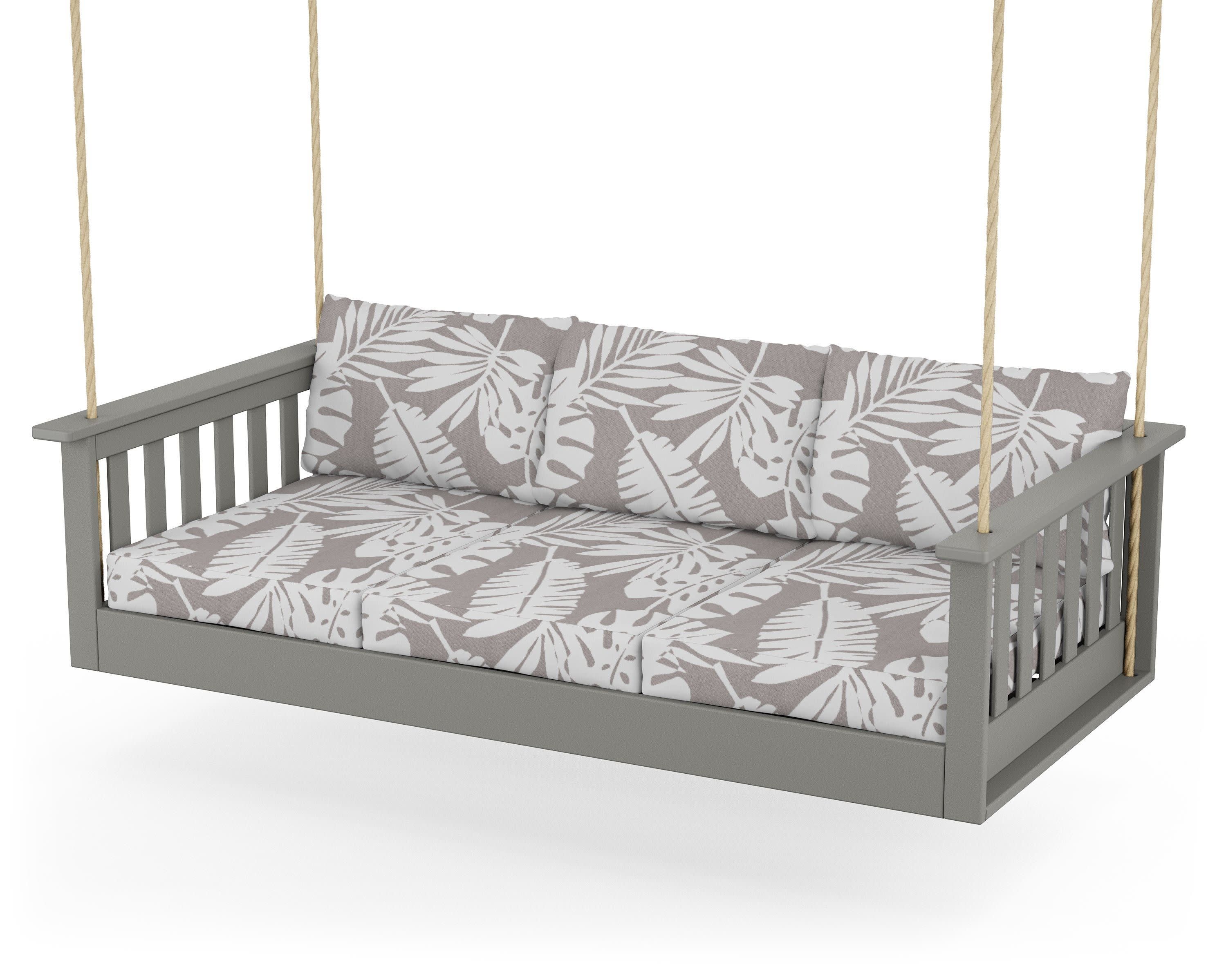Vineyard Daybed Swing in Slate Grey / Leaf Grey Mist