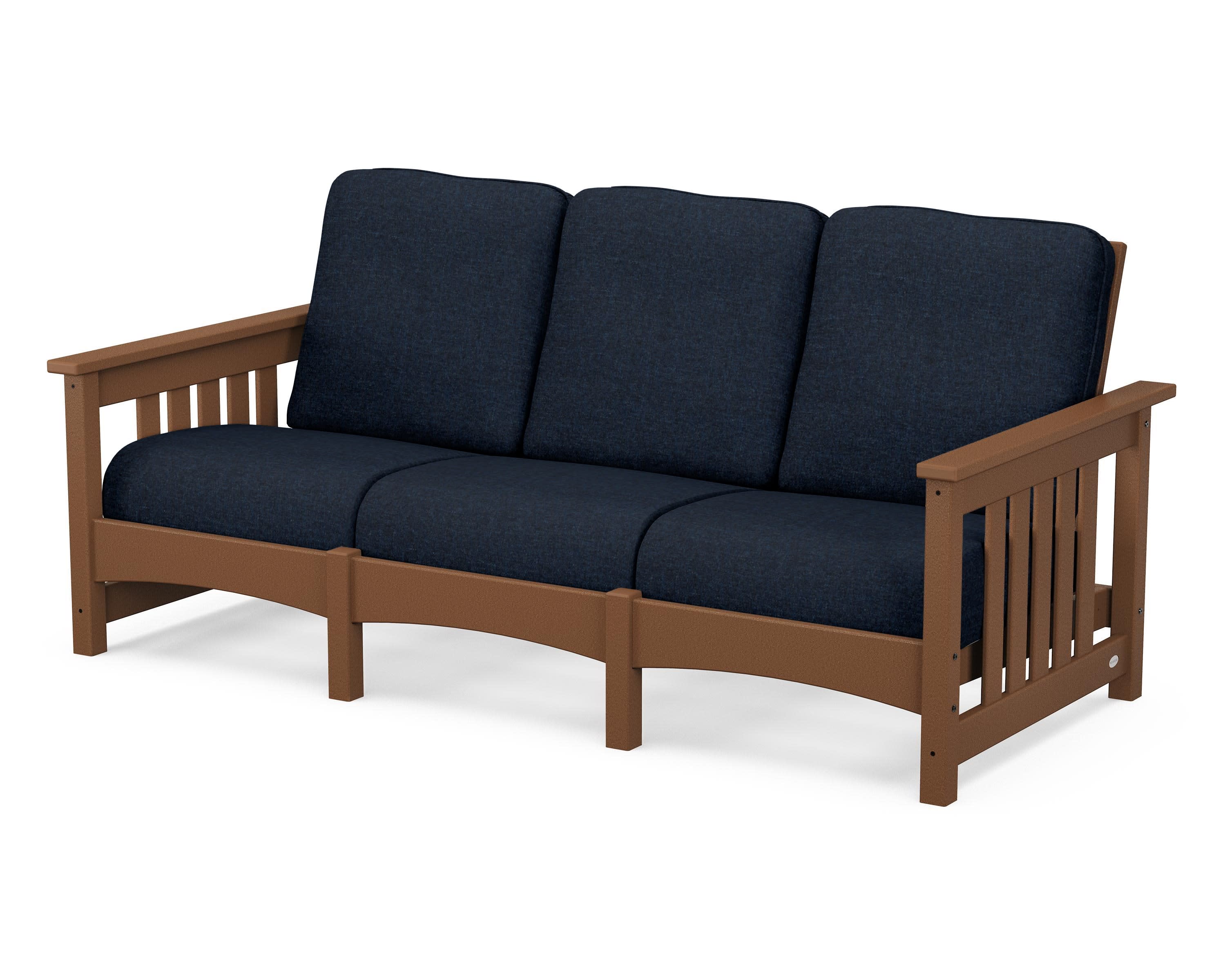 Club Mission Sofa in Teak / Marine Indigo