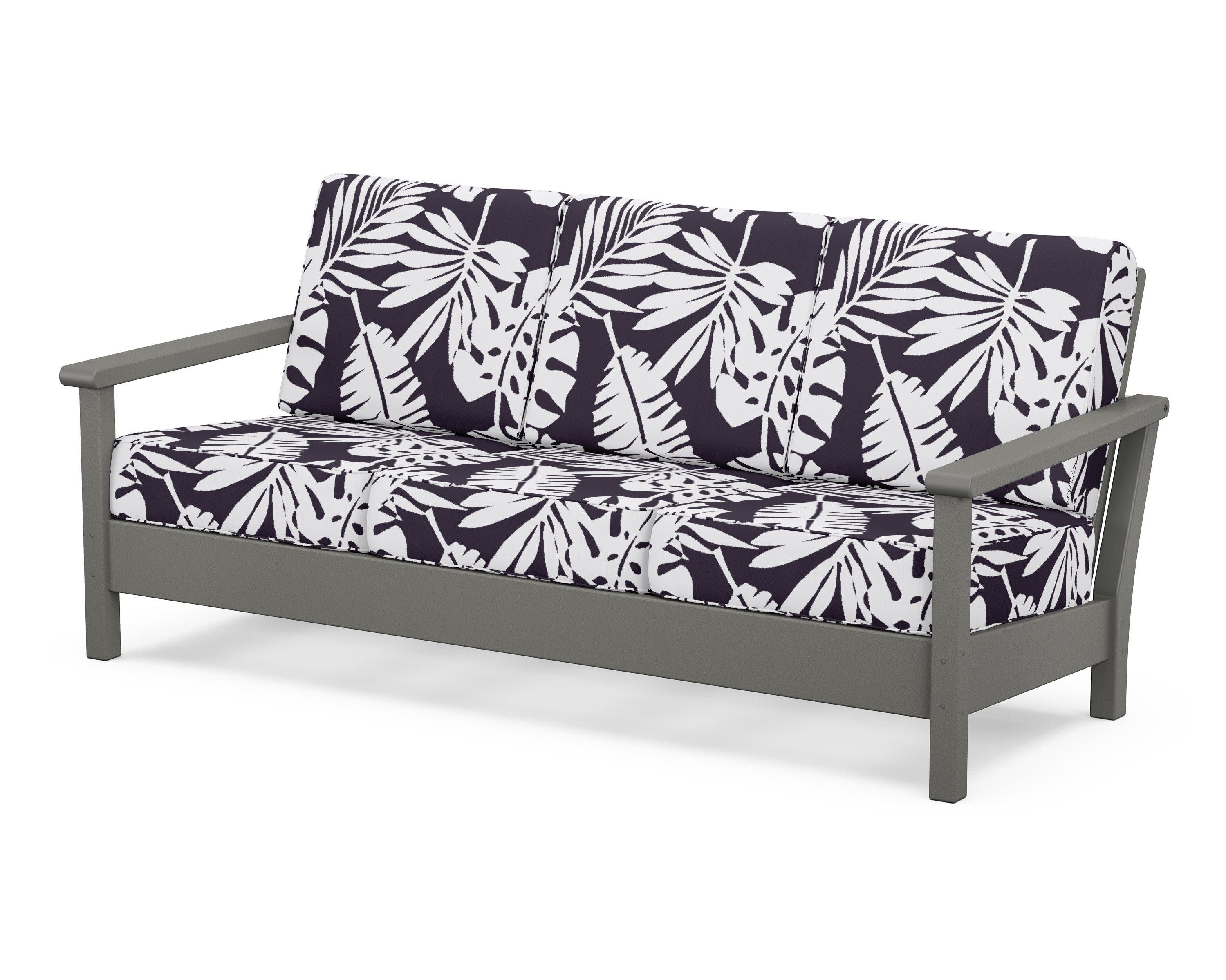 Harbour Deep Seating Sofa in Slate Grey / Leaf Navy