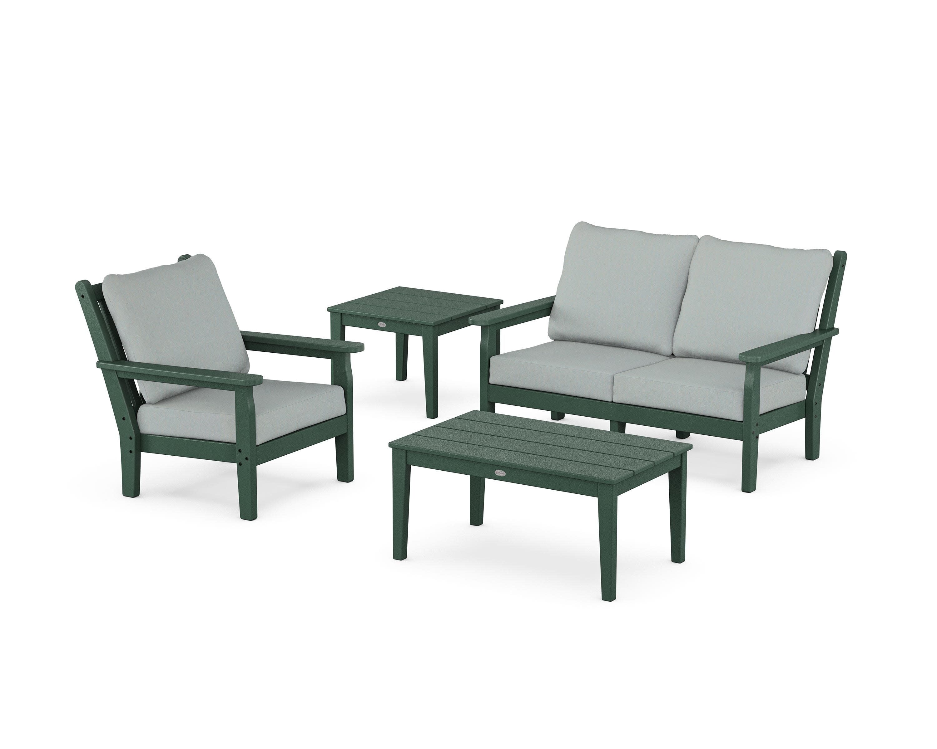 Chippendale 4-Piece Deep Seating Set in Green / Spa