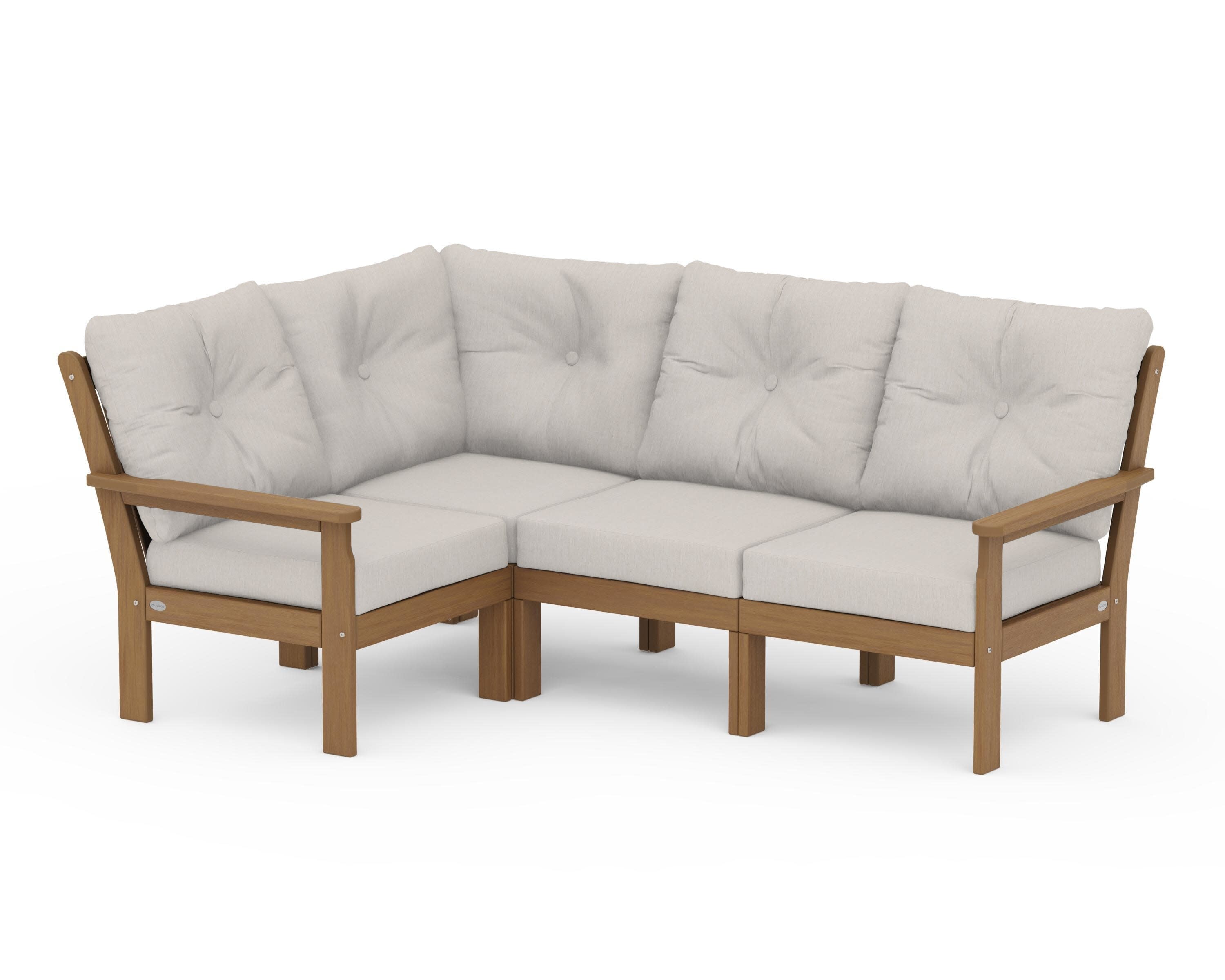 Vineyard 4-Piece Sectional in Natural / Cast Ash