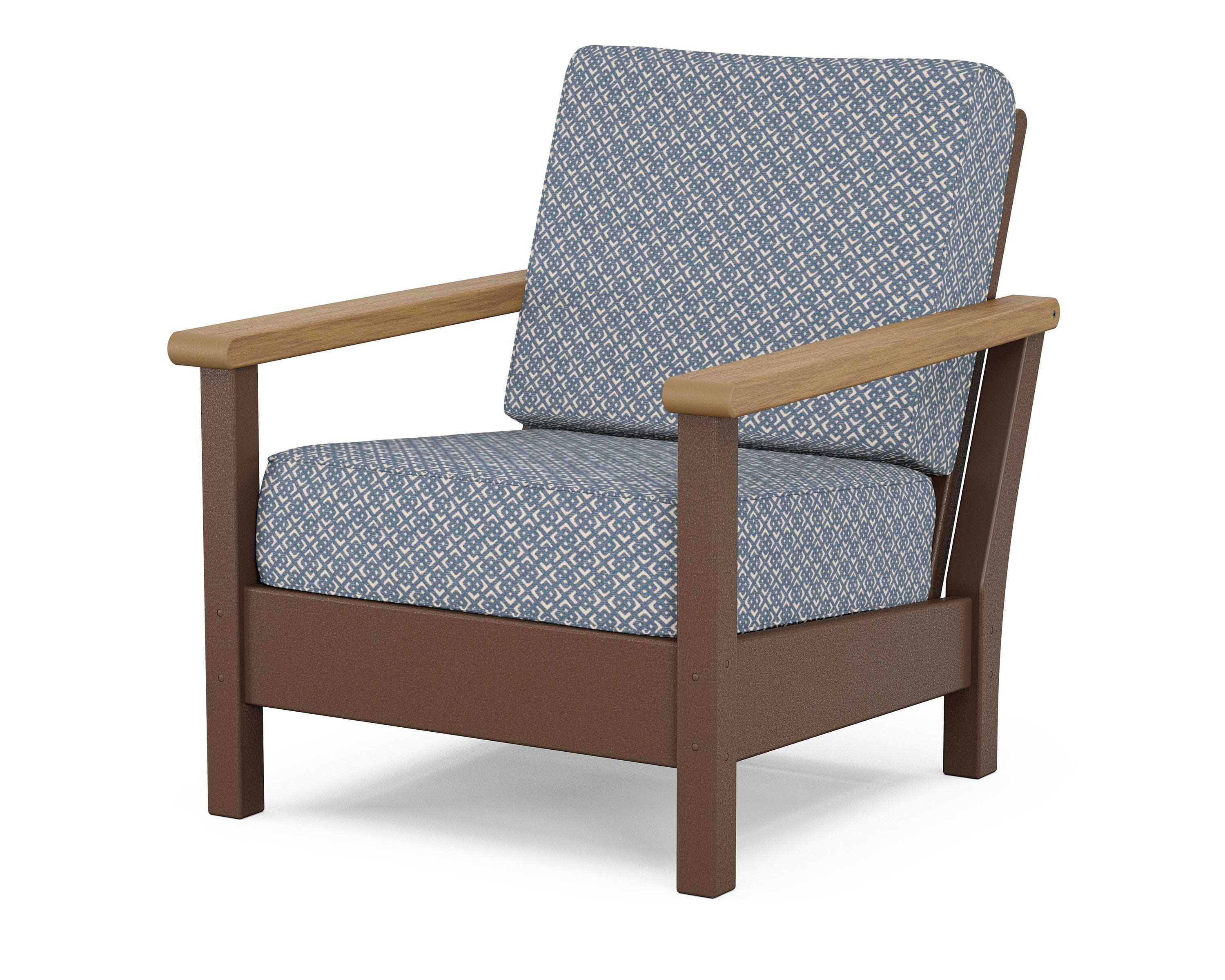 Harbour Deep Seating Chair in Mahogany / Natural / Hopscotch