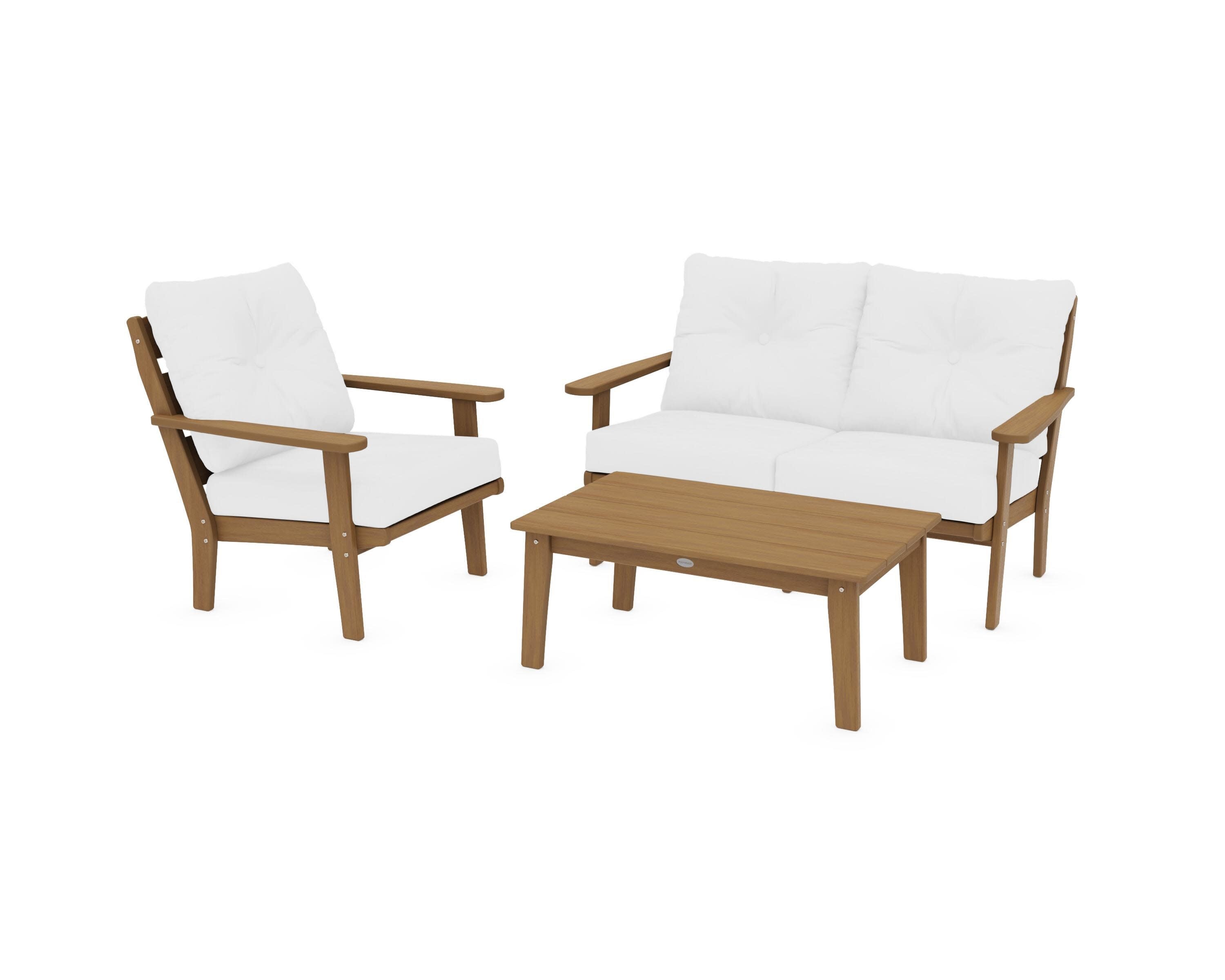 Lakeside 3-Piece Deep Seating Set in Natural / Natural