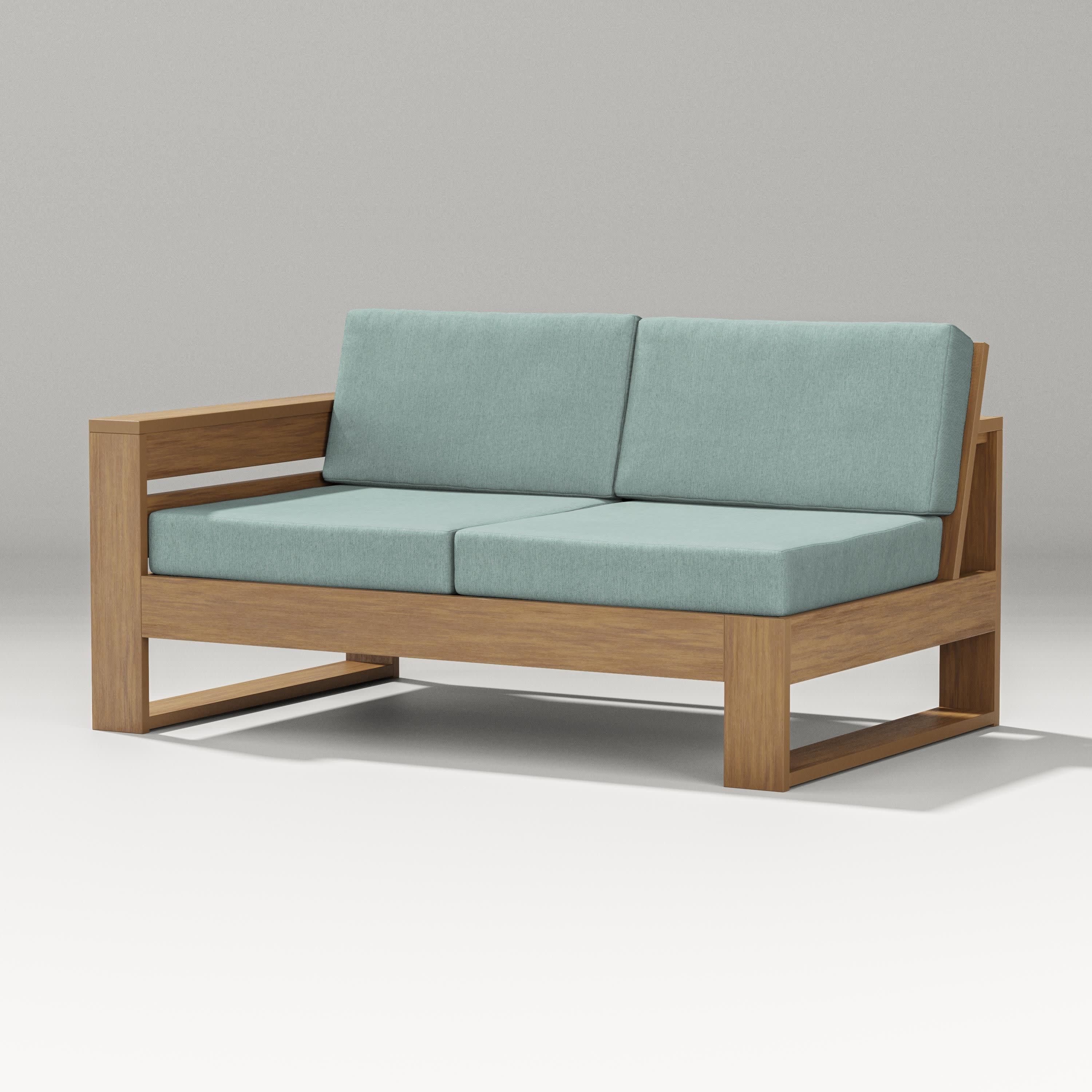 Latitude Modular Left Arm Loveseat in Natural / Glacier Spa