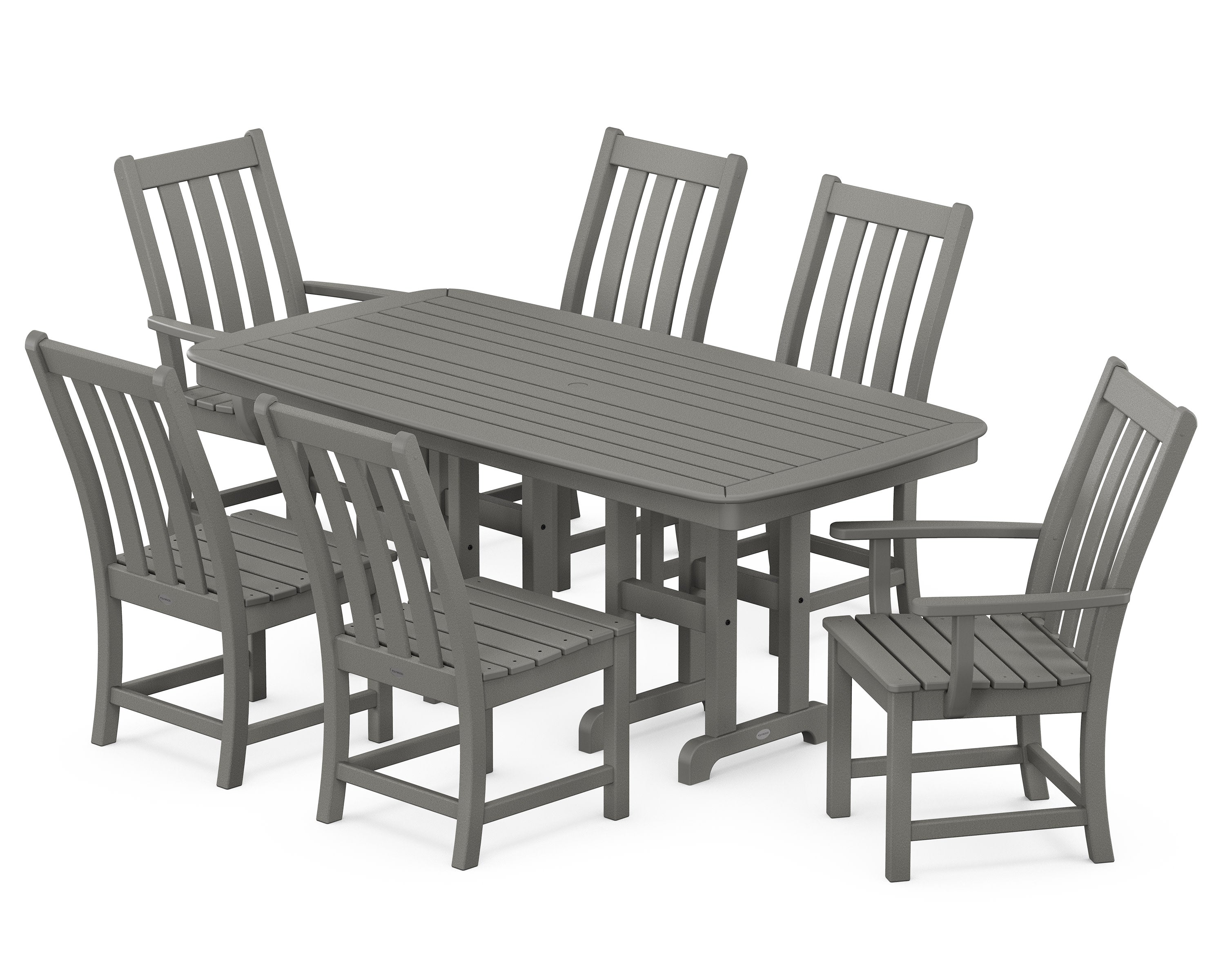 Vineyard 7-Piece Dining Set in Slate Grey