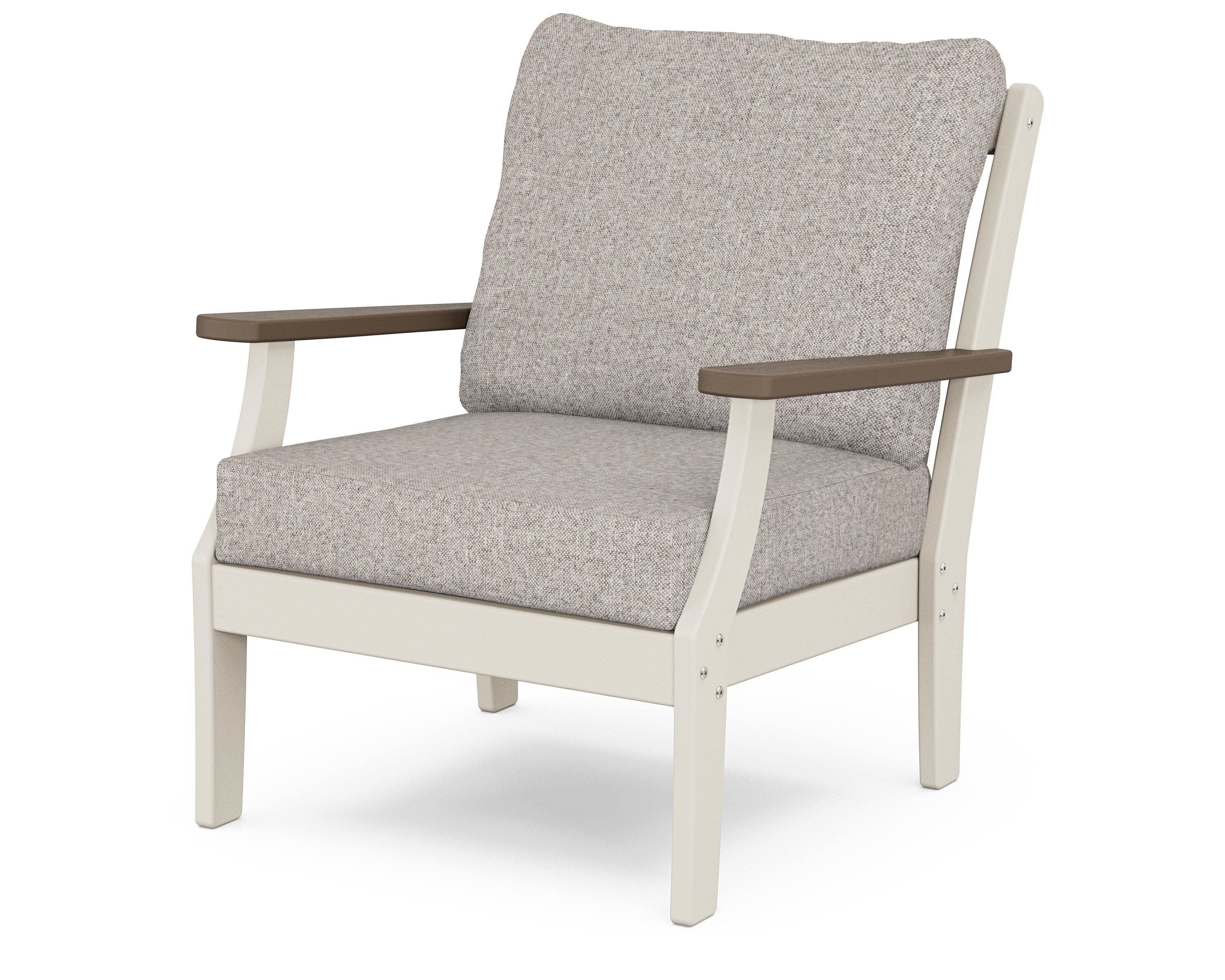 Braxton Deep Seating Chair in Sand / Kona / Weathered Tweed