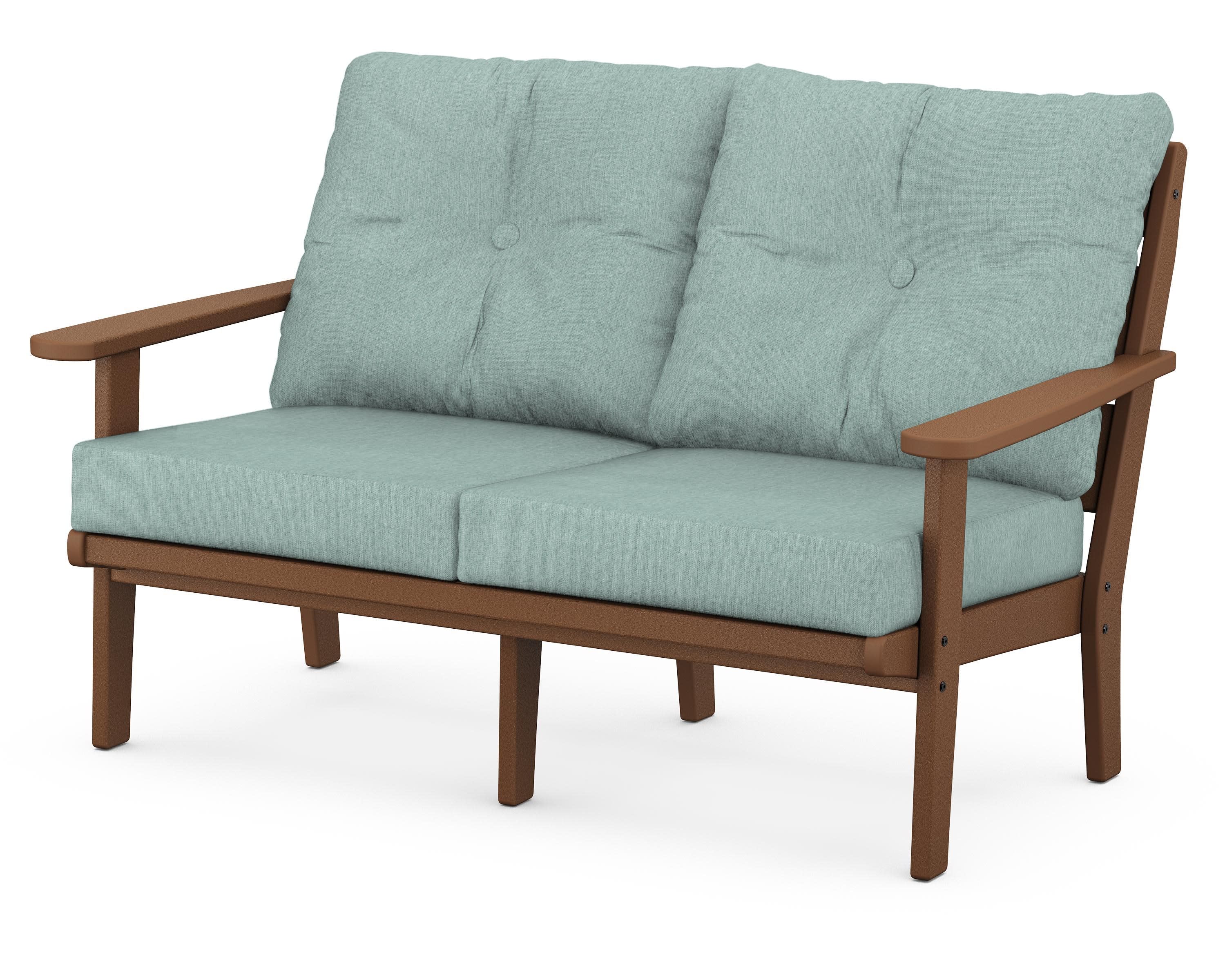 Lakeside Deep Seating Loveseat in Teak / Glacier Spa