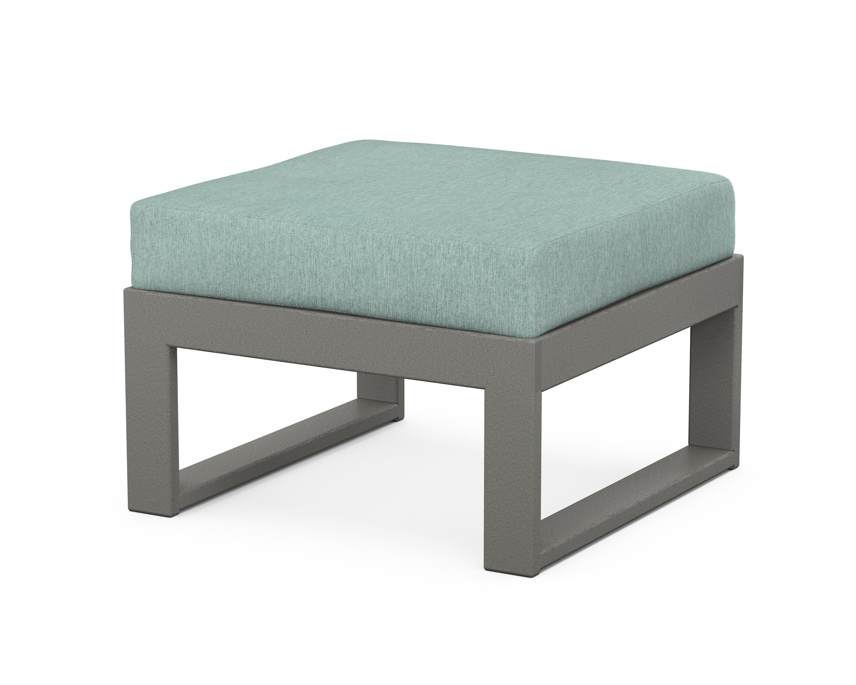 Modular Ottoman - Modern in Slate Grey / Glacier Spa