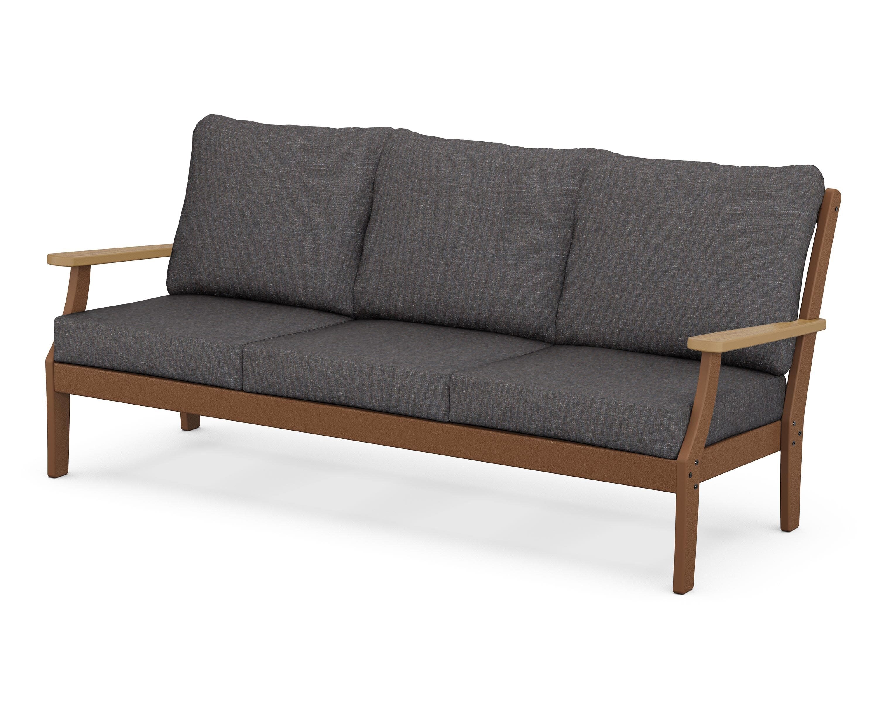 Braxton Deep Seating Sofa in Teak / Natural / Ash Charcoal