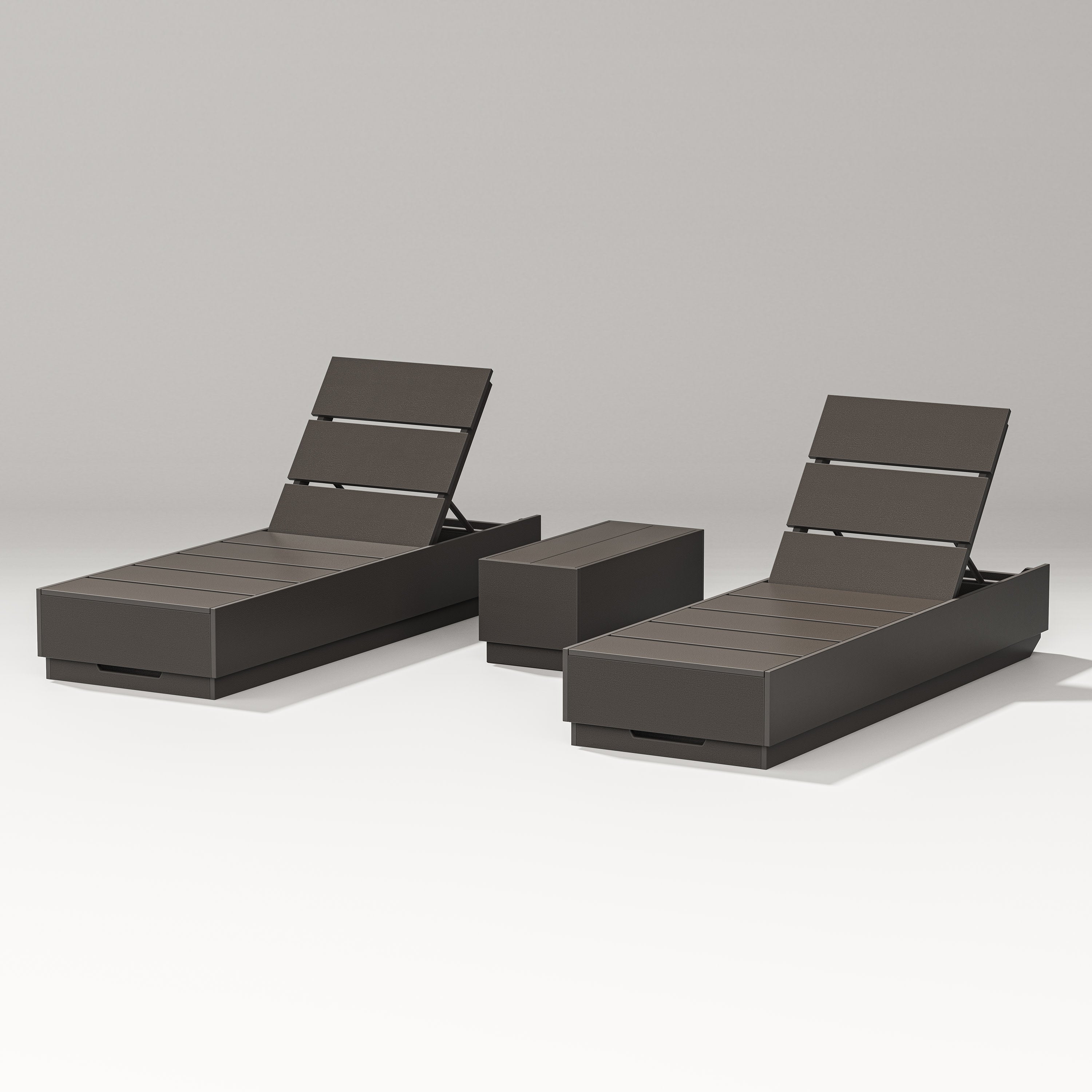 Elevate 3-Piece Chaise Lounge Set in Vintage Coffee