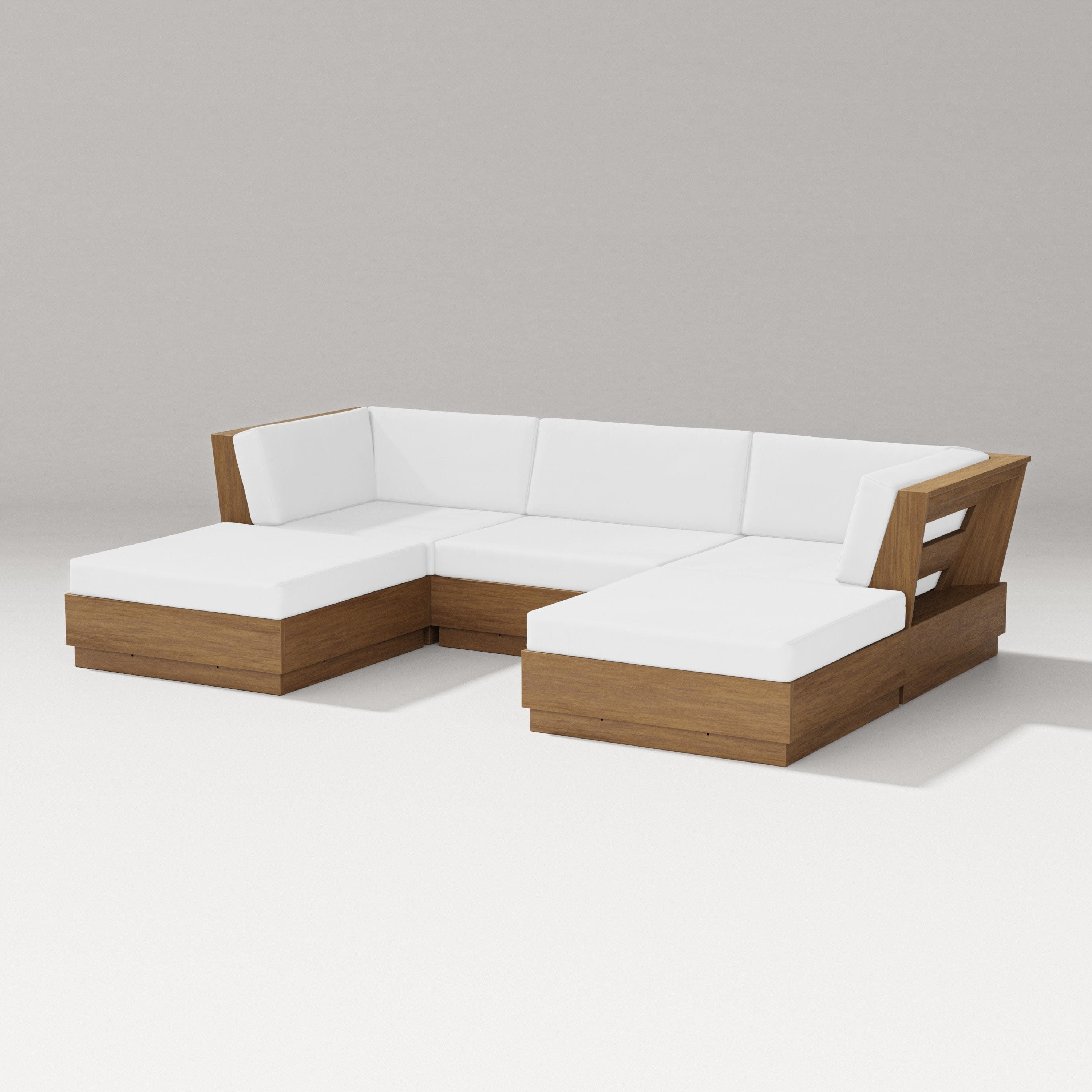 Elevate Double Chaise Sectional in Natural / Natural