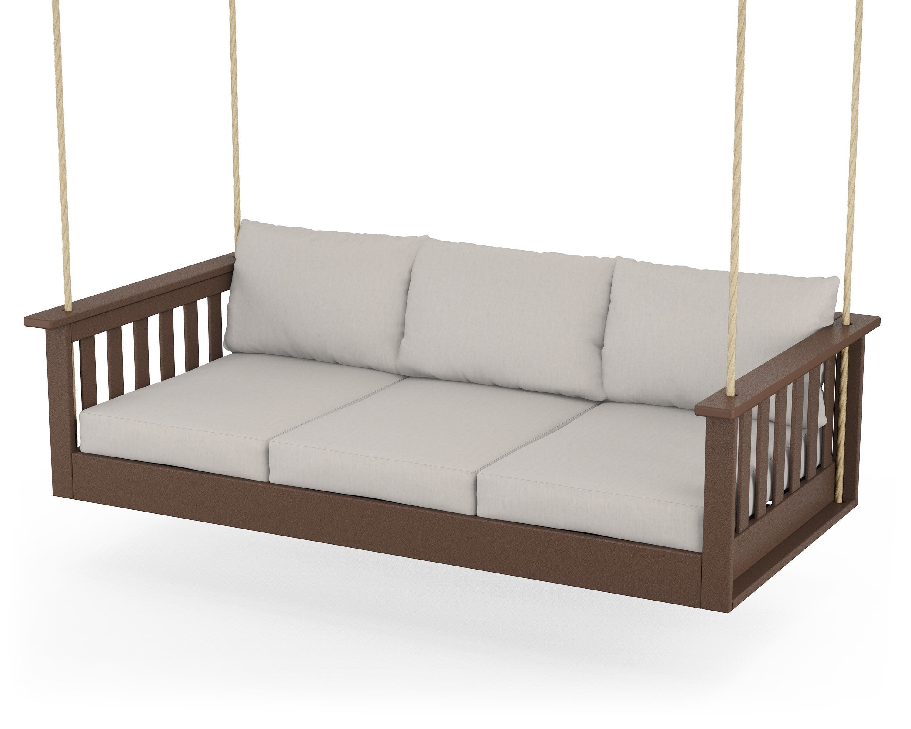 Vineyard Daybed Swing in Mahogany / Cast Ash