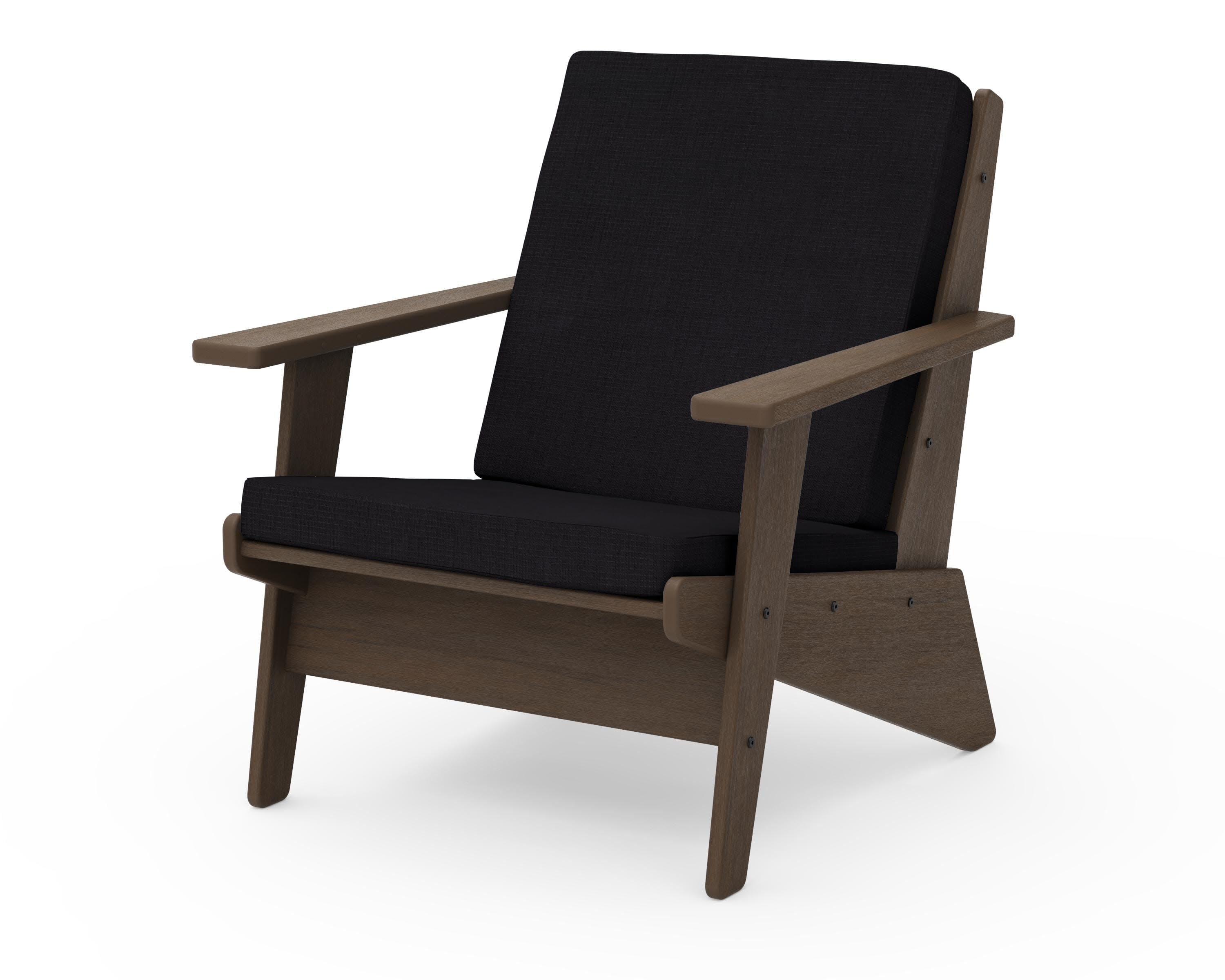 Riviera Modern Lounge Chair in Kona / Midnight Linen
