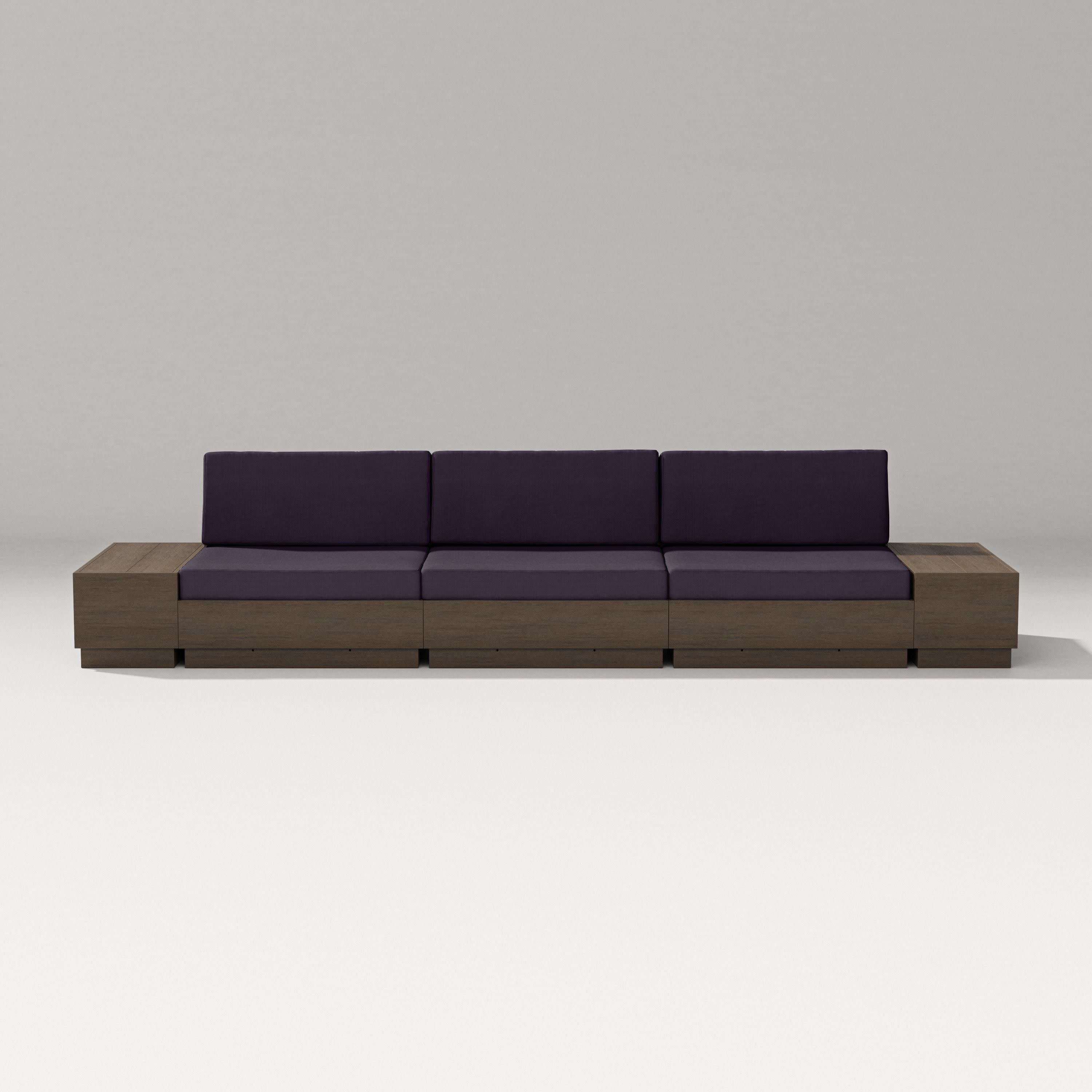Elevate Straight Sectional in Kona / Navy Linen
