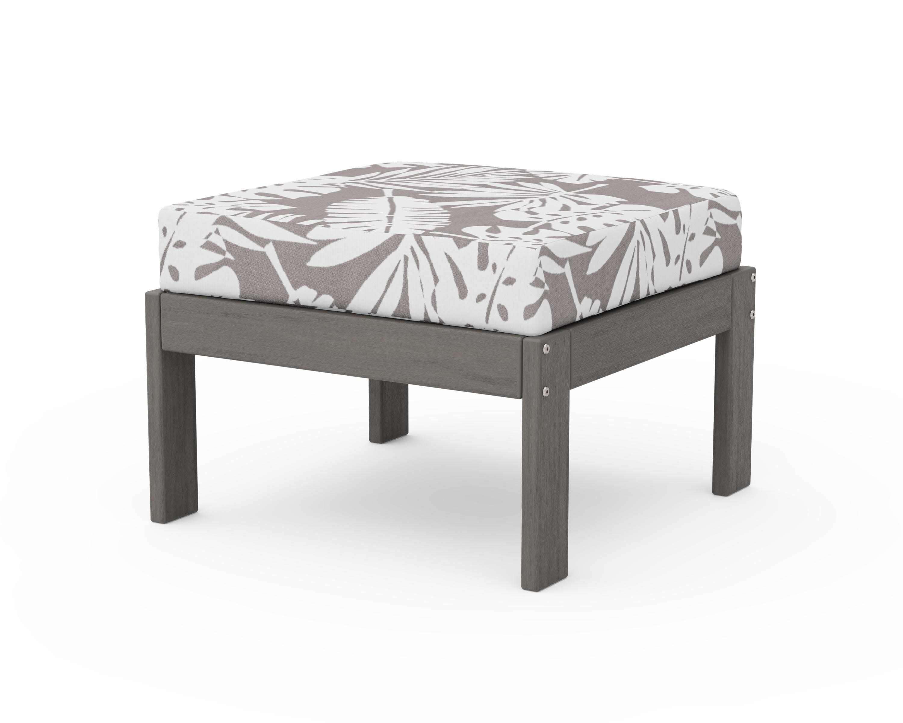 Vineyard Modular Ottoman in Driftwood / Leaf Grey Mist