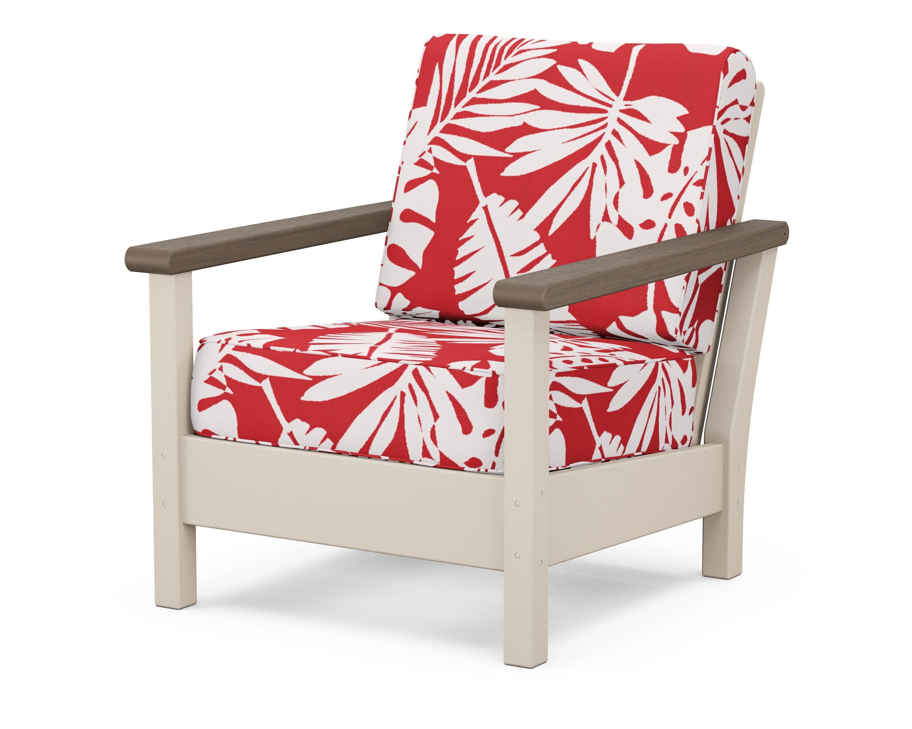 Harbour Deep Seating Chair in Sand / Kona / Leaf Crimson