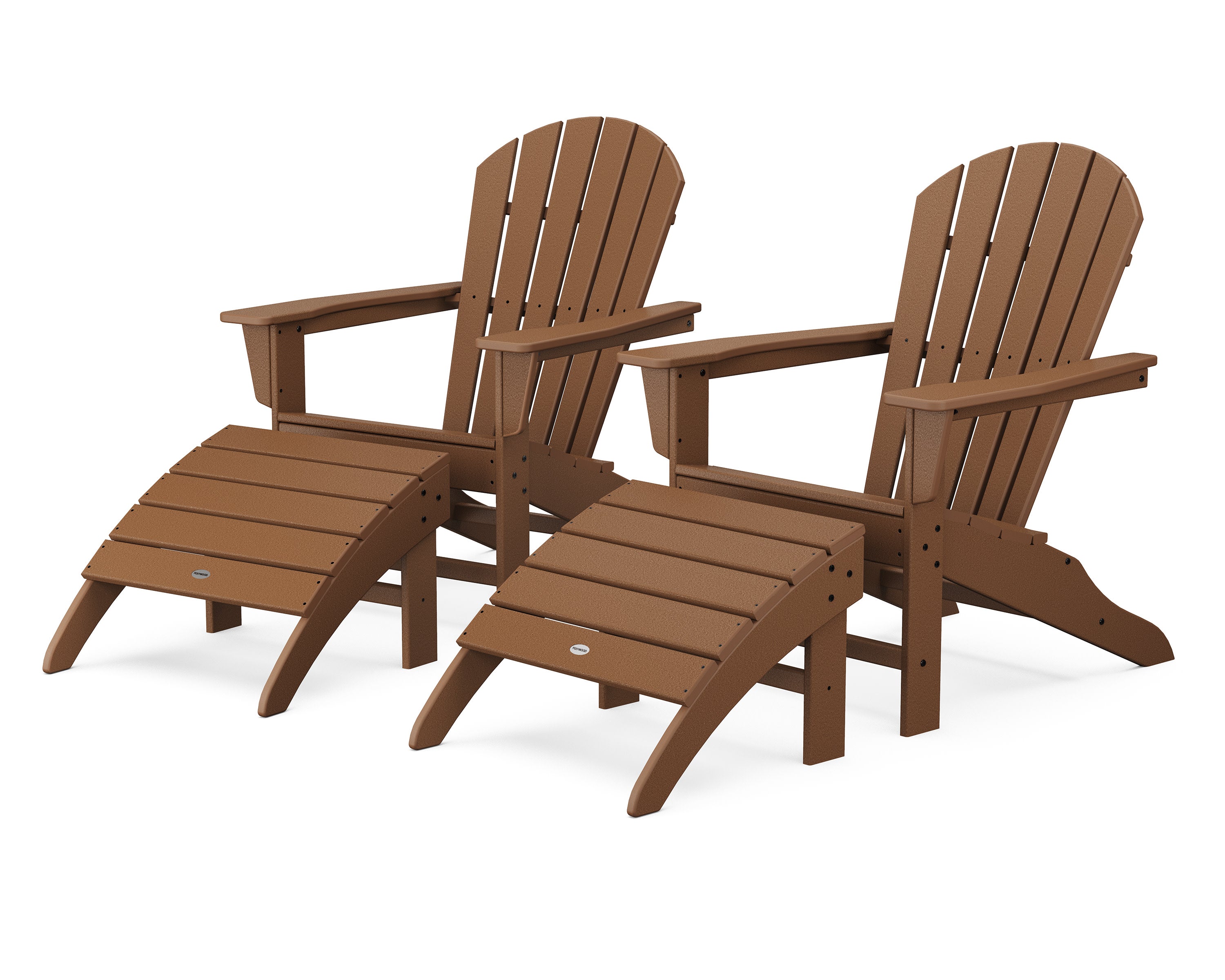 South Beach 4-Piece Adirondack Set in Teak