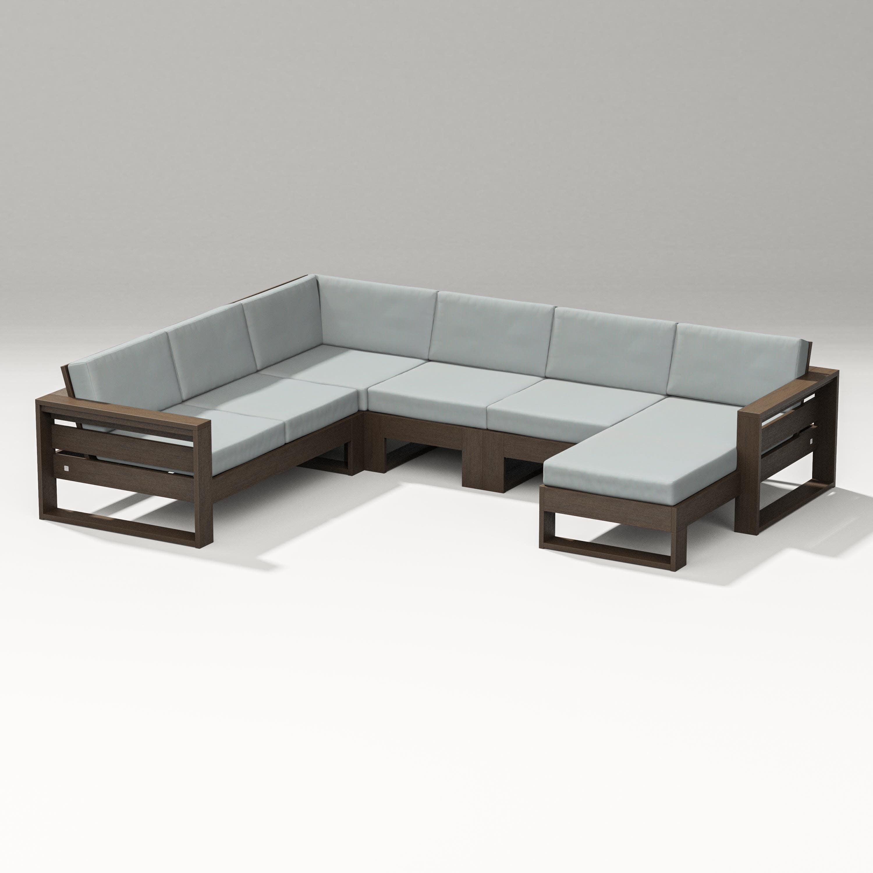 Latitude Corner Sectional with Right Chaise in Kona / Spa