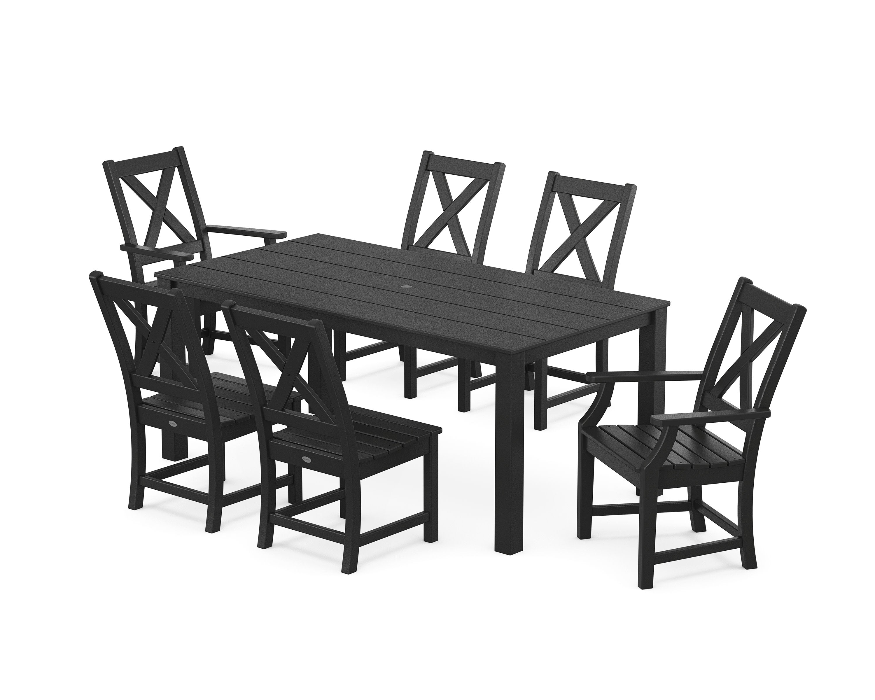 Braxton 7-Piece Parsons Dining Set in Black
