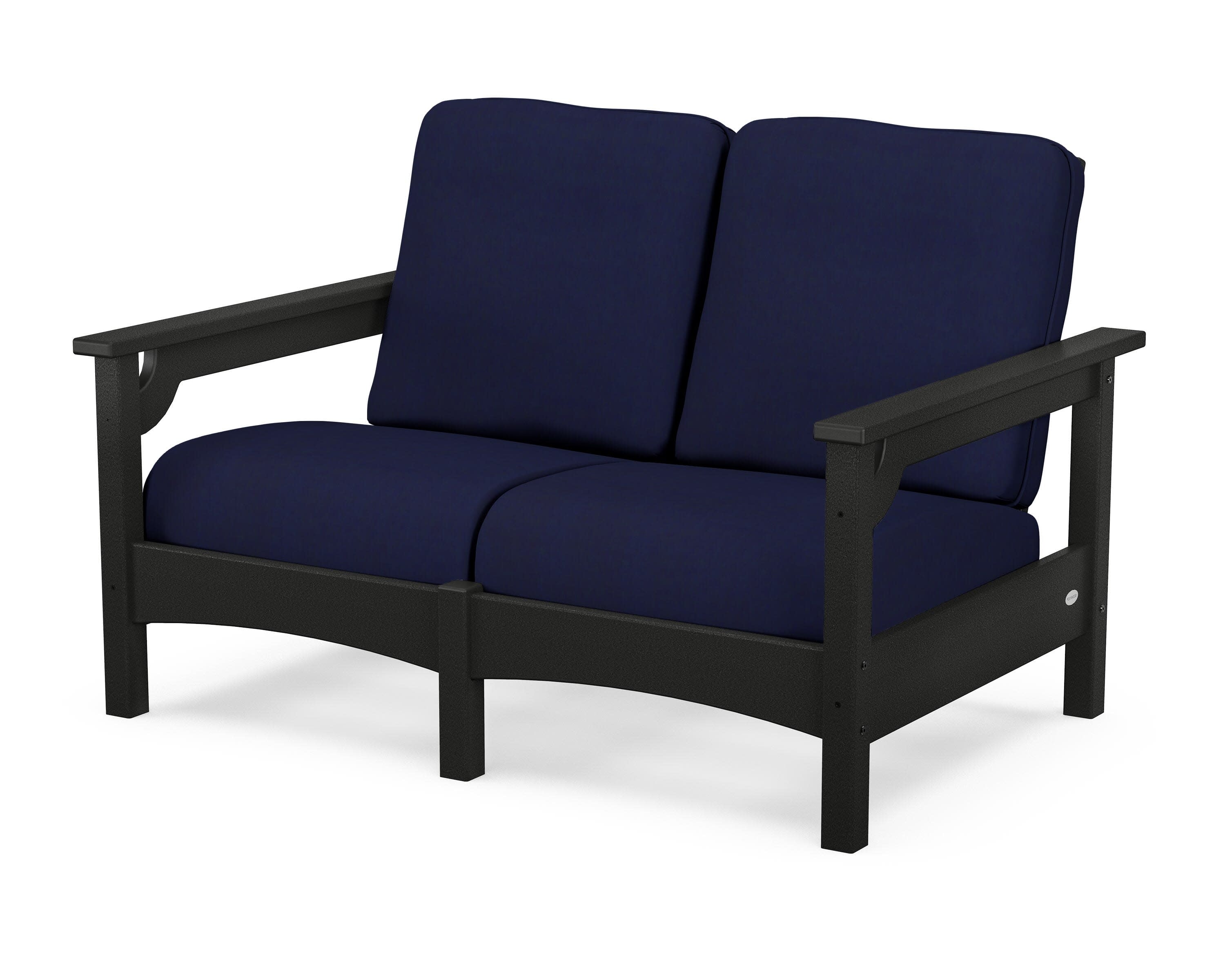 Club Loveseat in Black / Navy