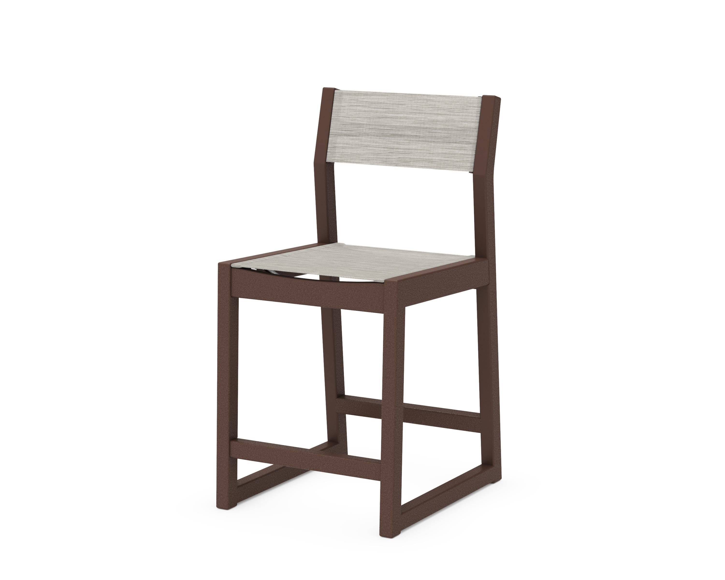EDGE Sling Counter Side Chair in Mahogany / Birch Sling