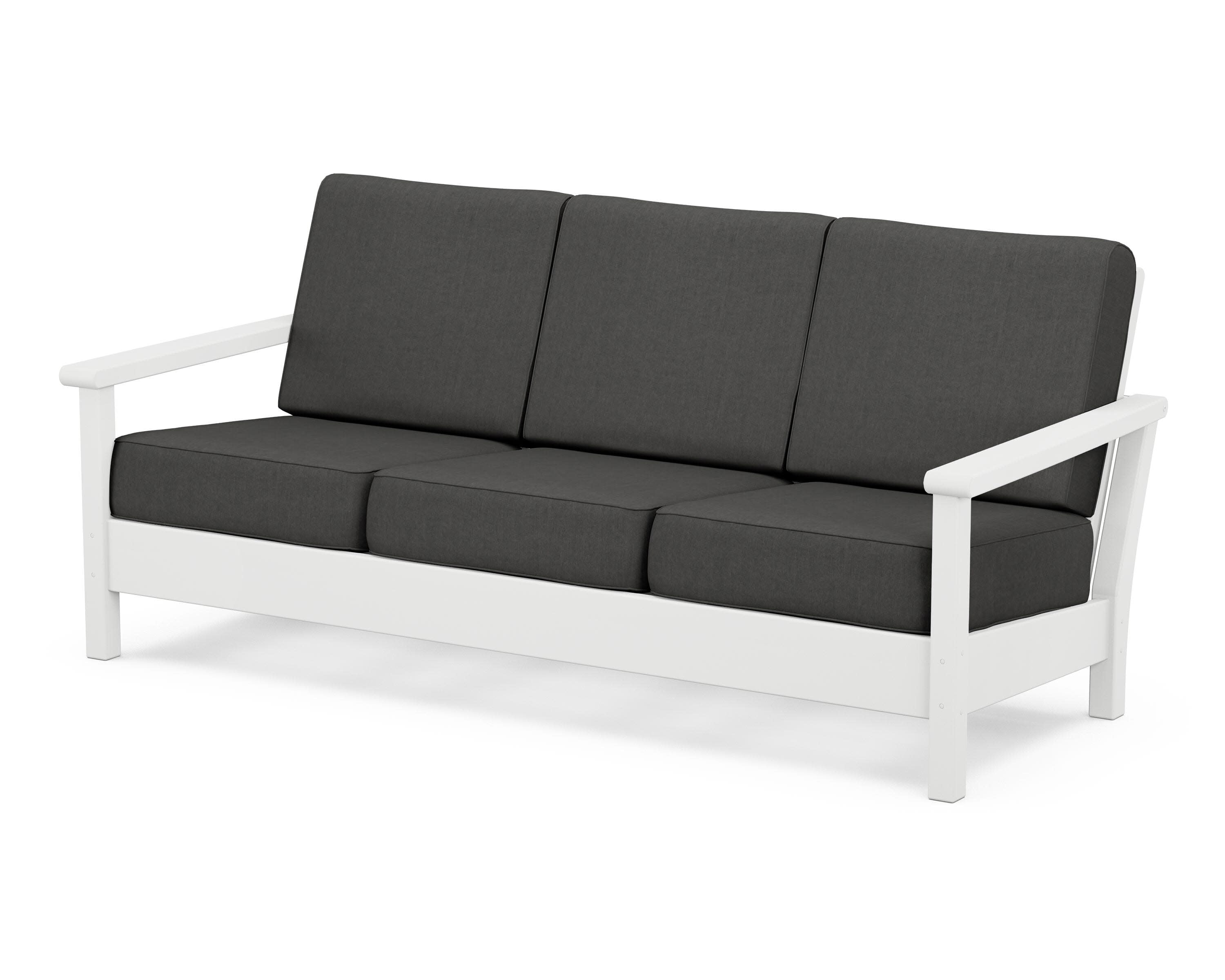 Harbour Deep Seating Sofa in White / Spectrum Carbon