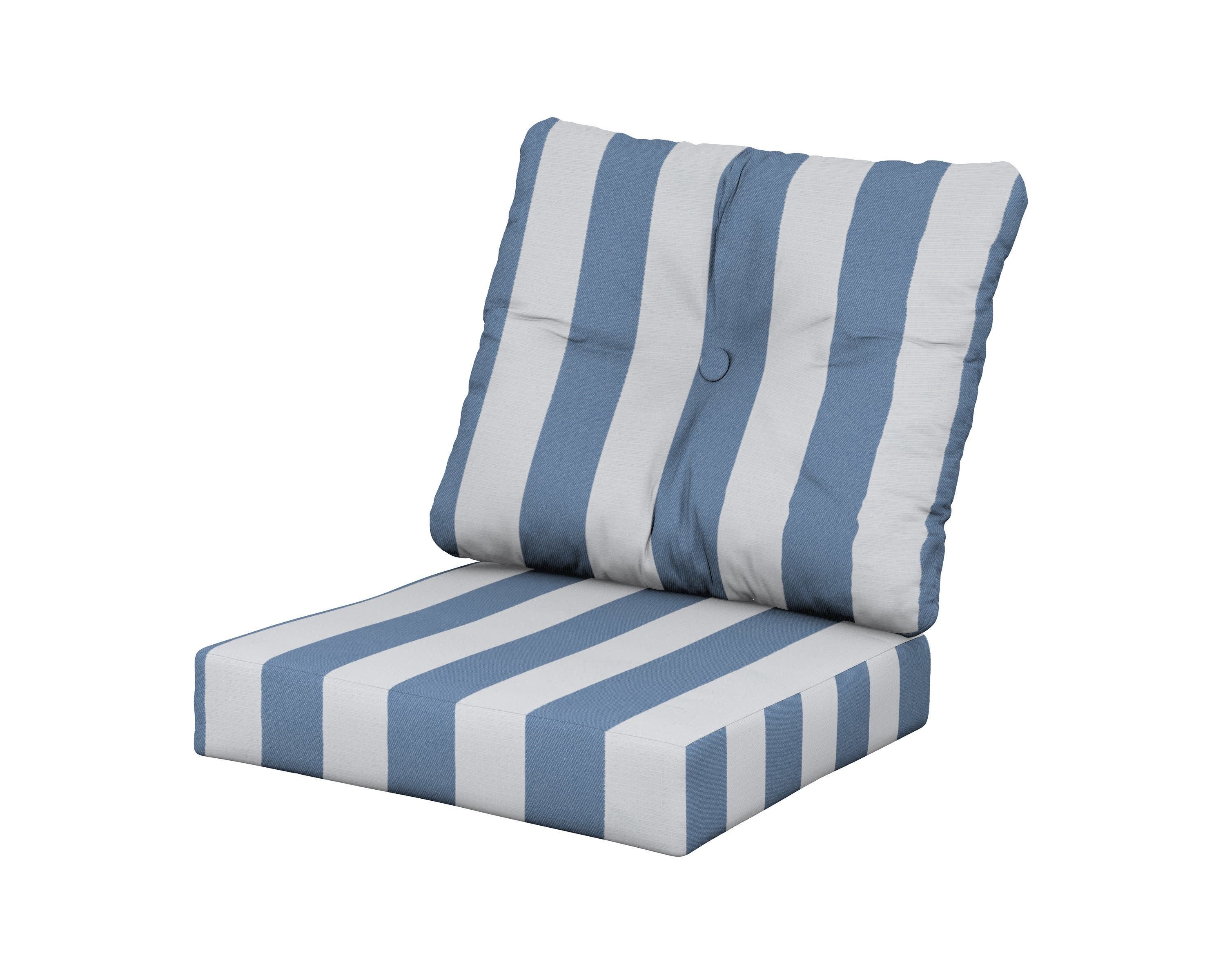 Prescott Seat/Back Cushions in Cabana Stripe Sky Blue