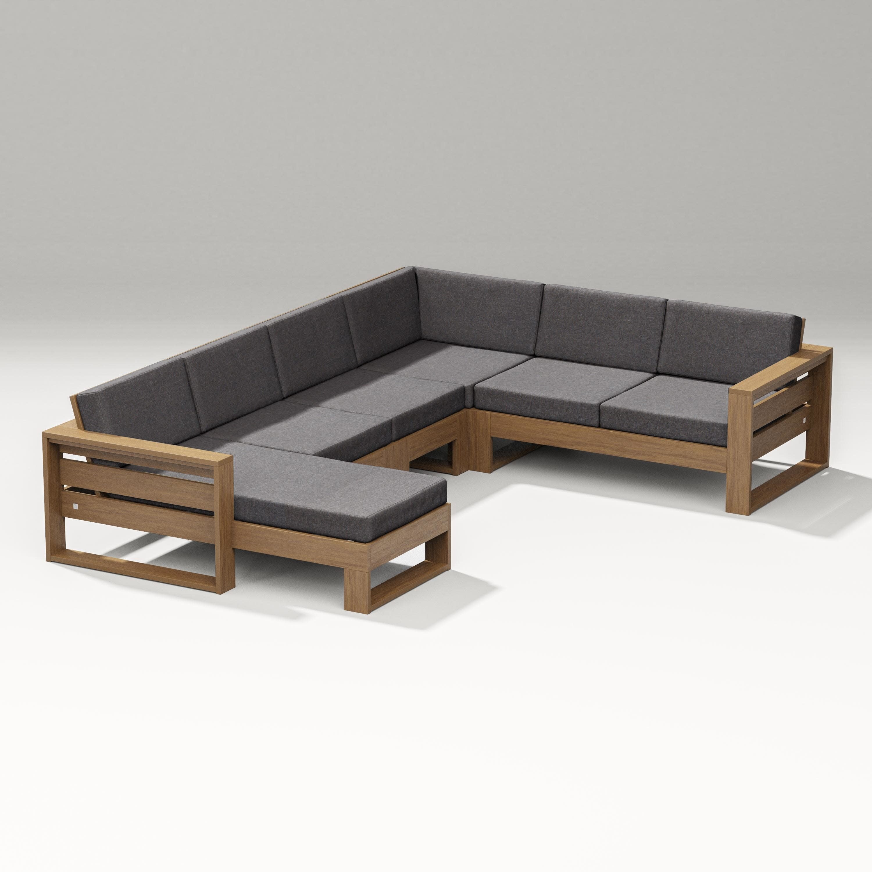 Latitude Corner Sectional with Left Chaise in Natural / Ash Charcoal