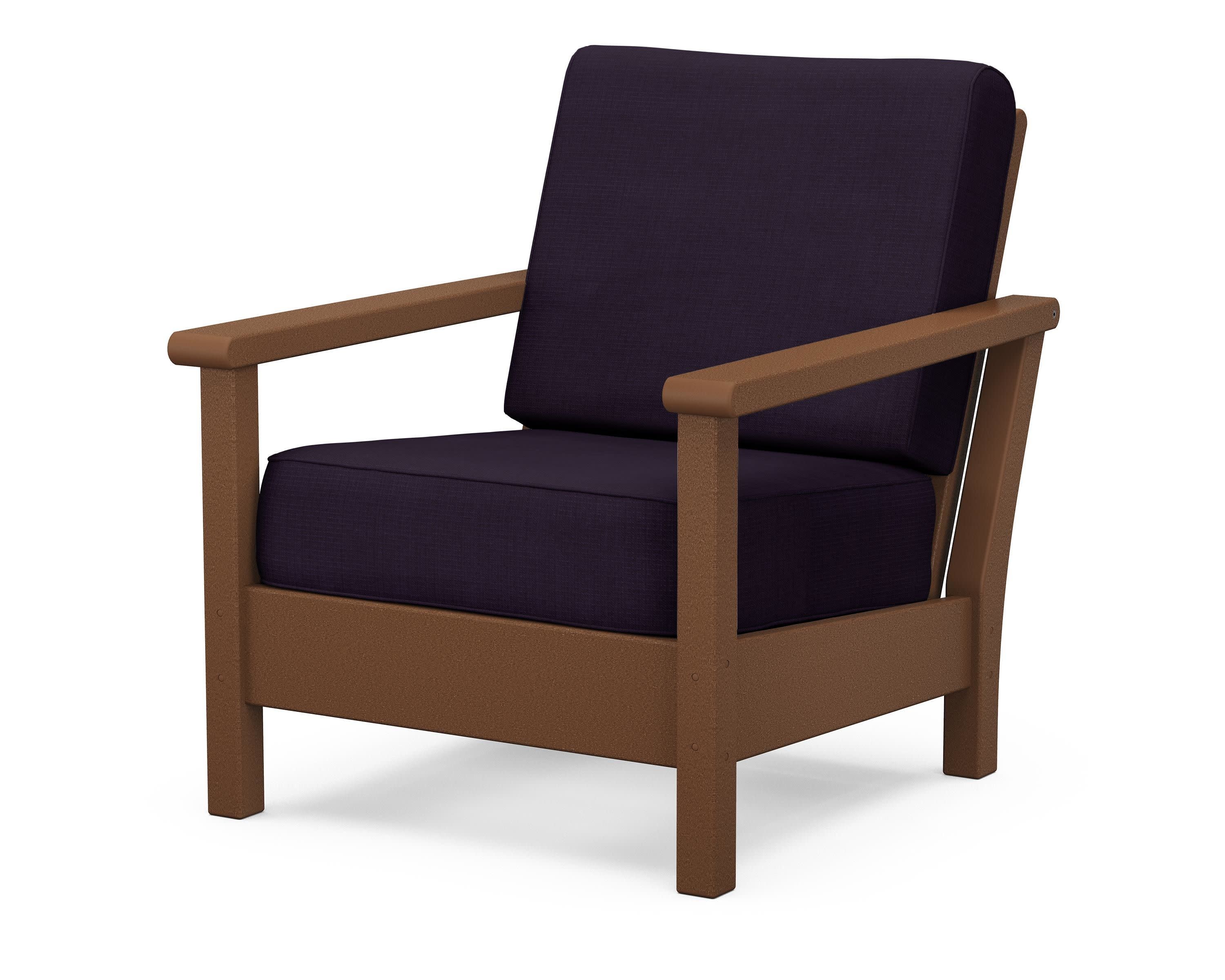 Harbour Deep Seating Chair in Teak / Navy Linen