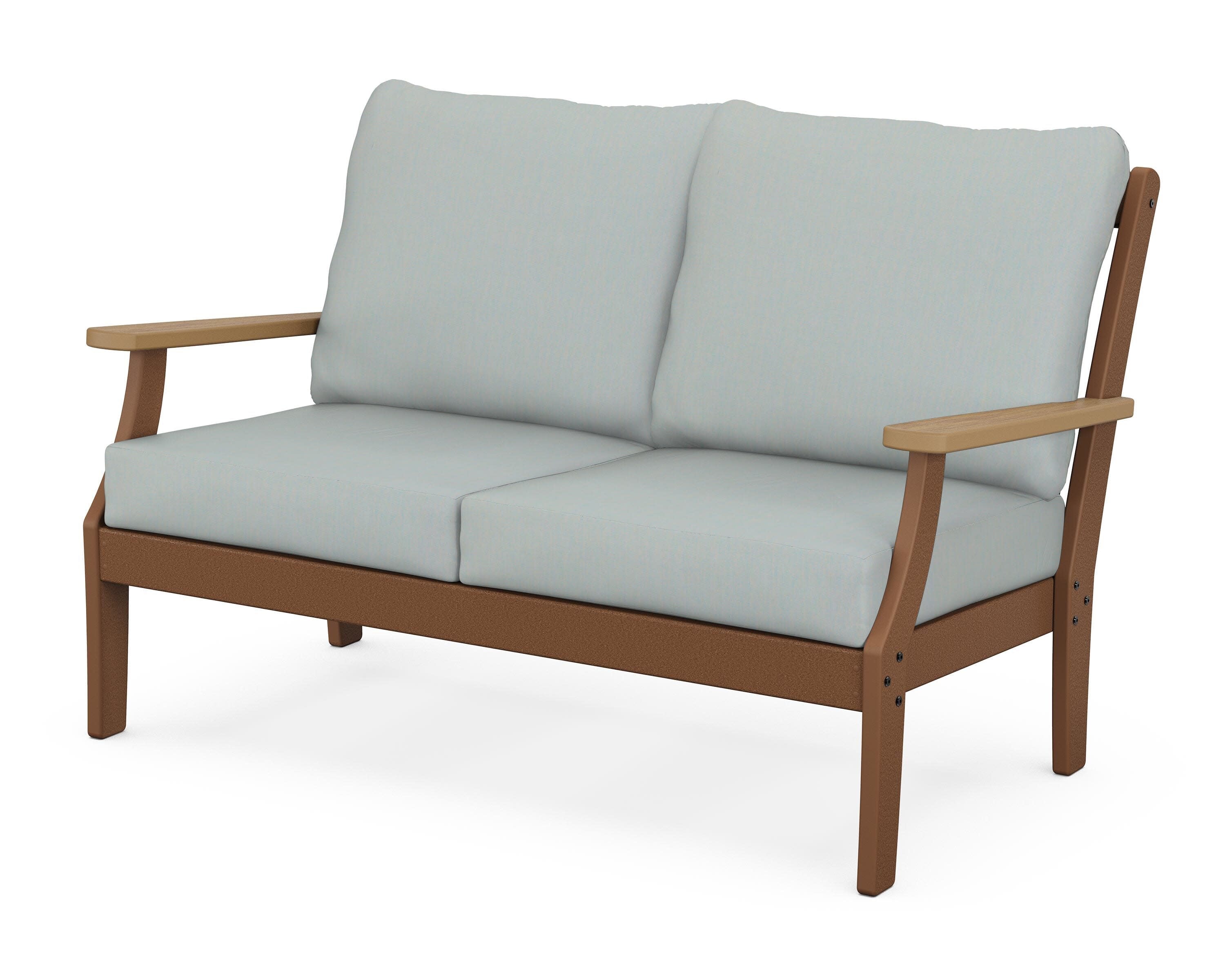 Braxton Deep Seating Loveseat in Teak / Natural / Spa