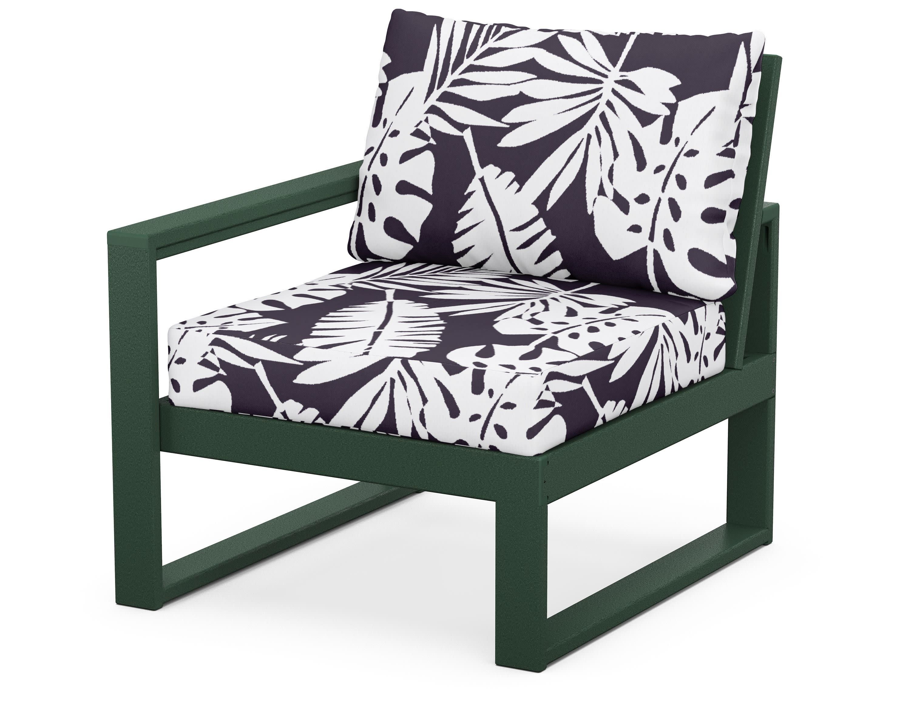 EDGE Modular Left Arm Chair in Green / Leaf Navy