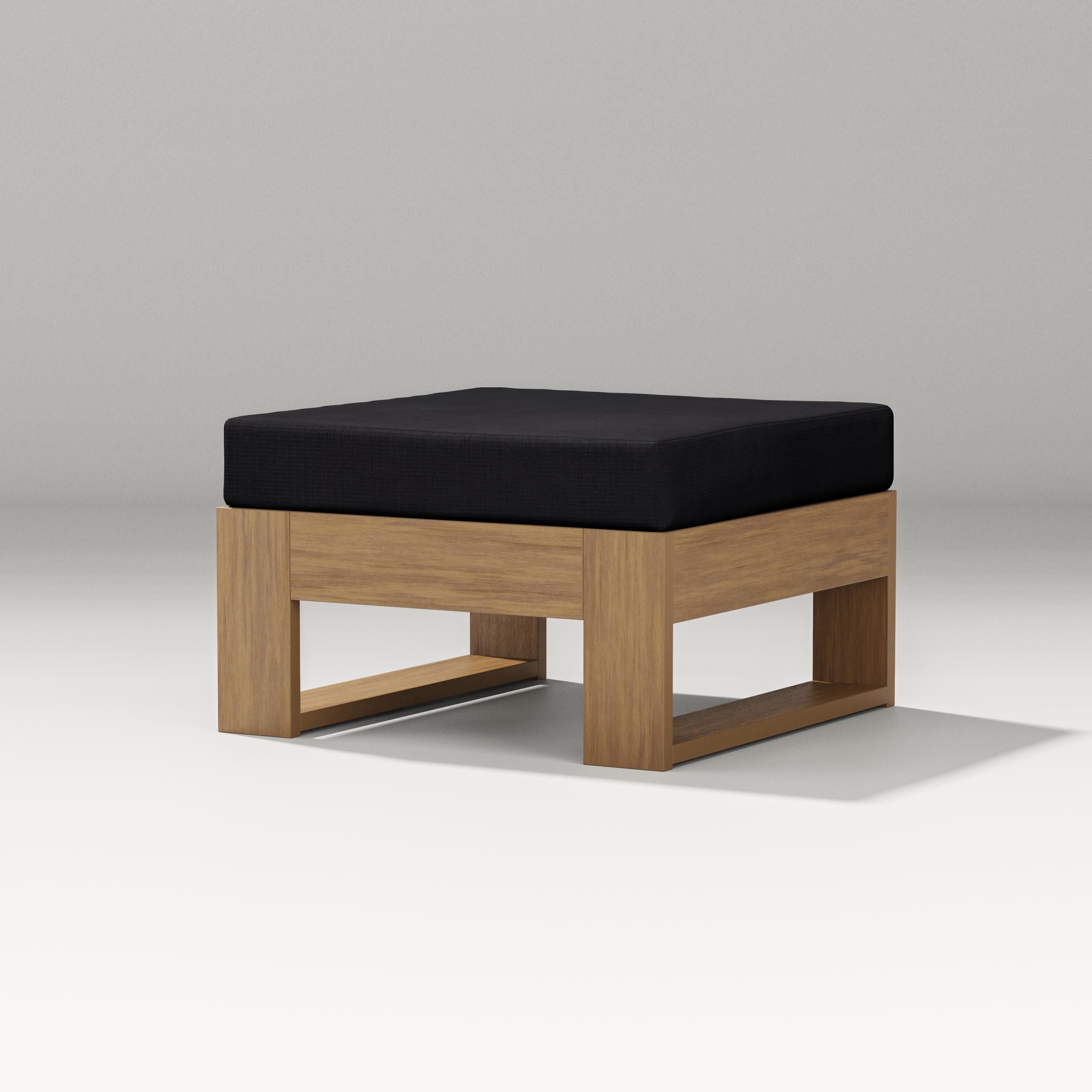 Latitude Lounge Ottoman in Natural / Midnight Linen