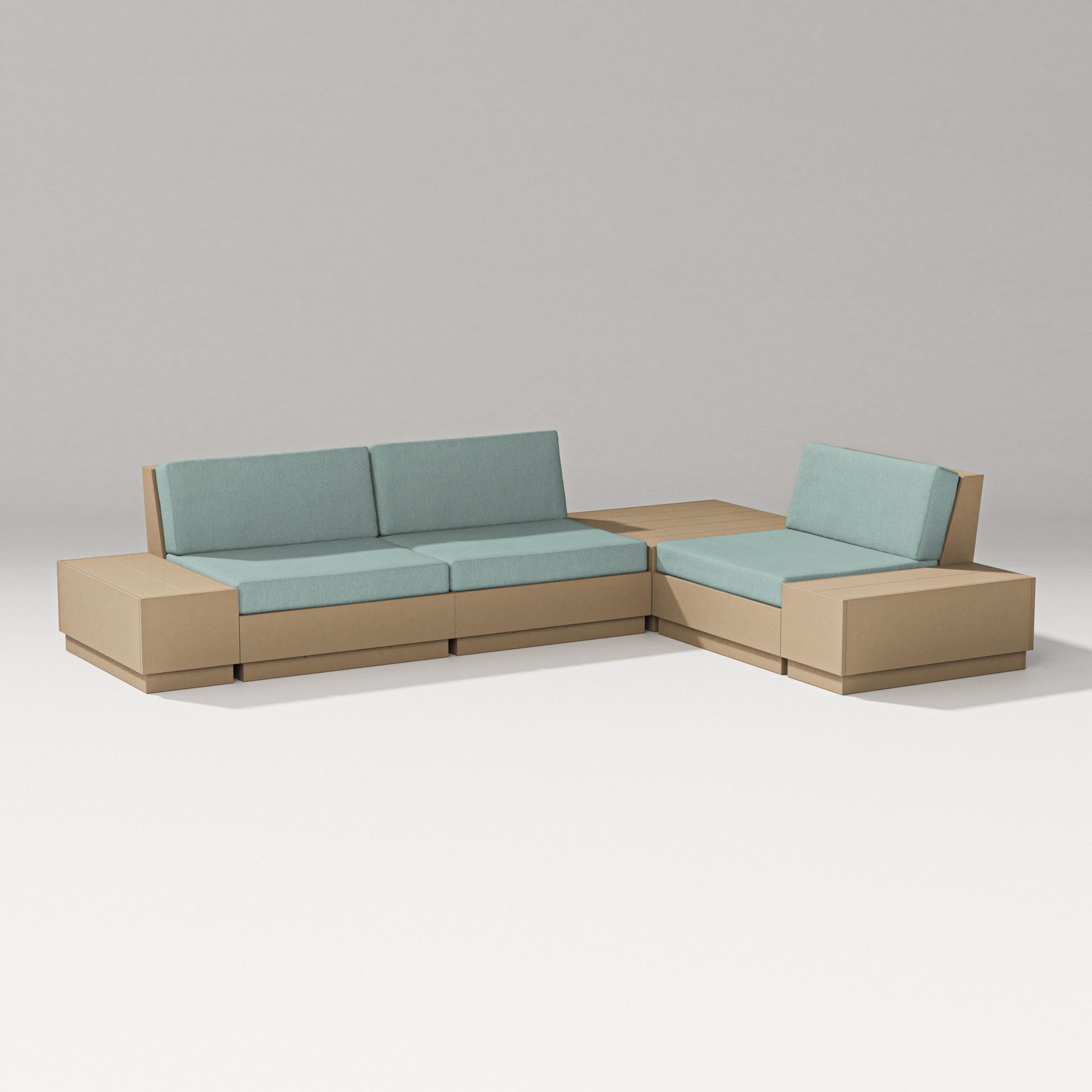 Elevate 6-Piece Corner Sectional in Vintage Sahara / Glacier Spa
