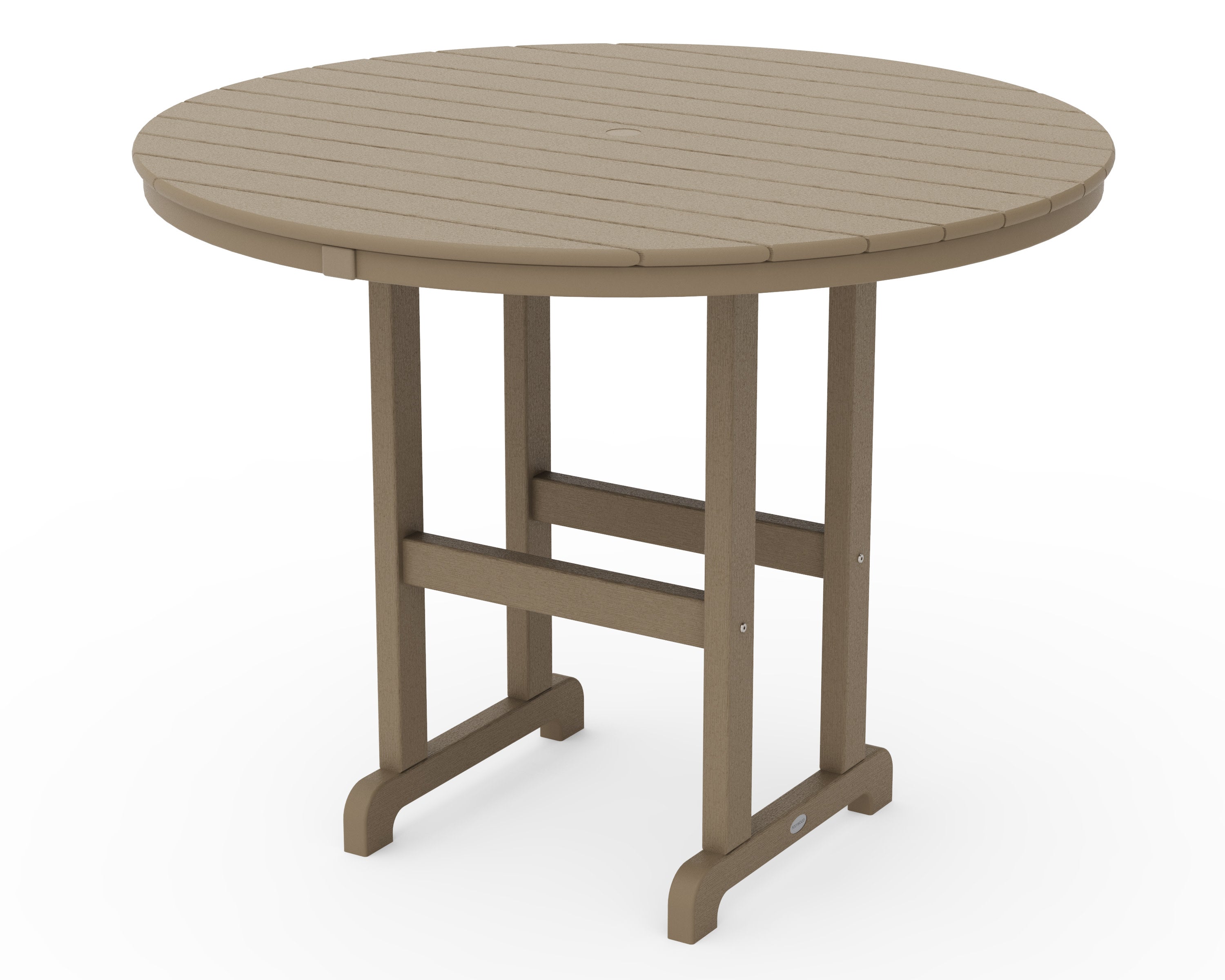 48" Round Farmhouse Counter Table in Vintage Sahara