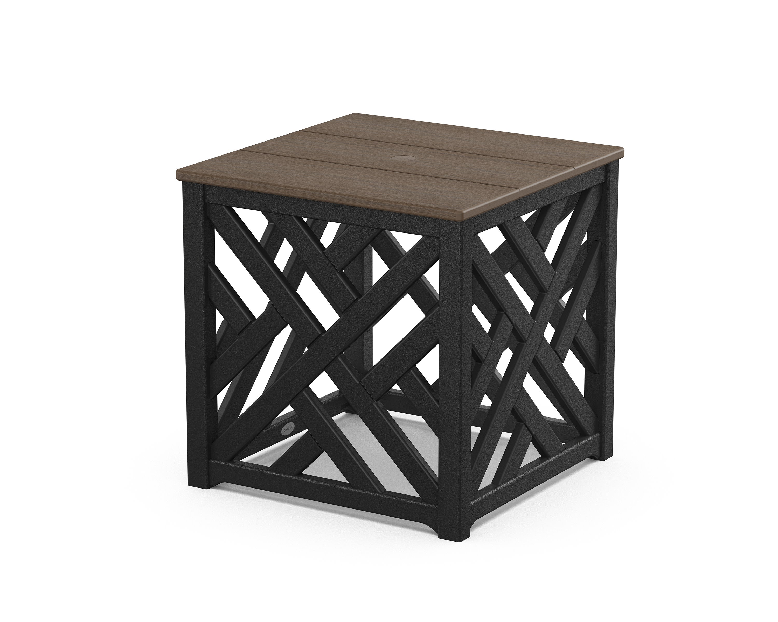 Chippendale Umbrella Stand Accent Table in Black / Kona