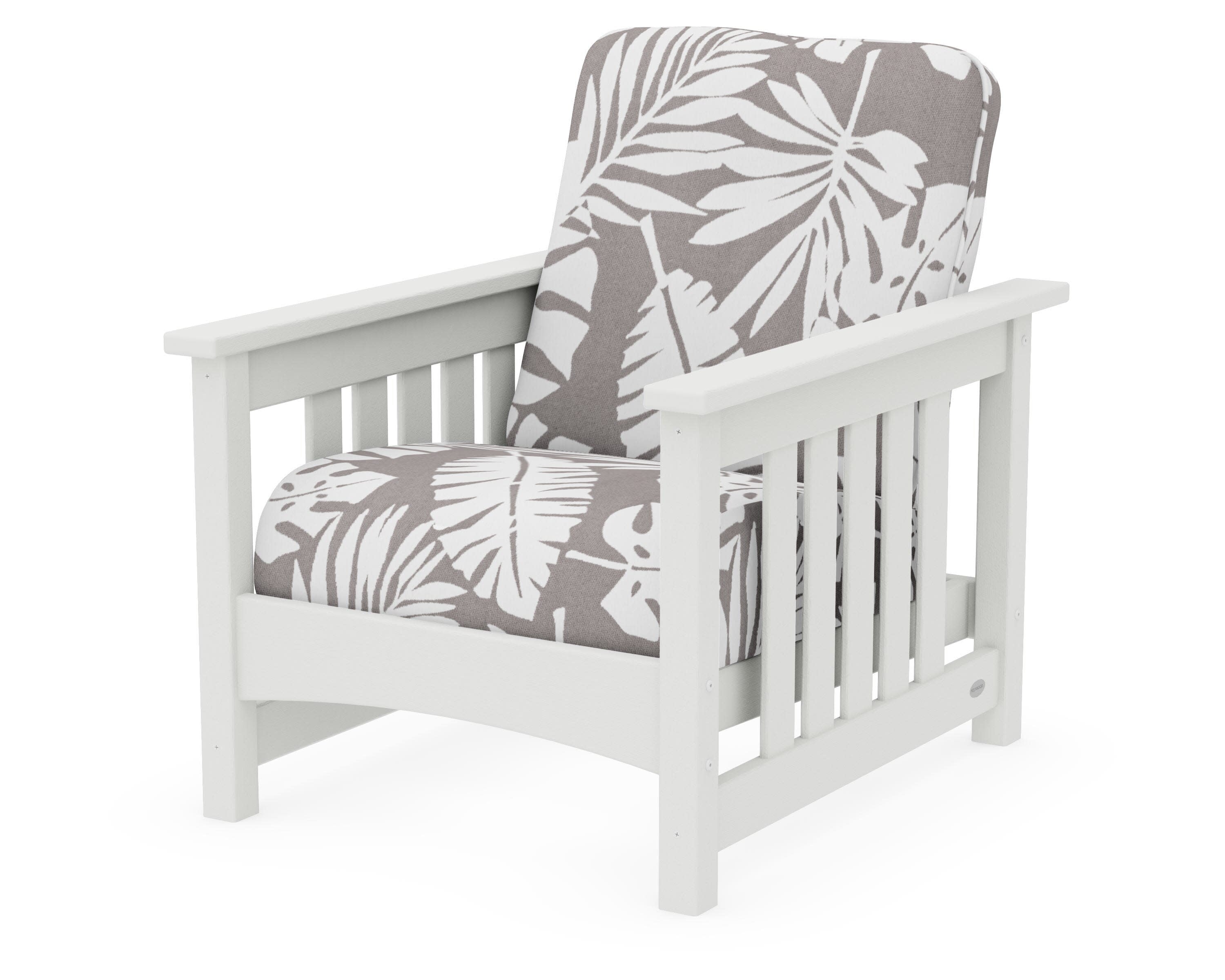 Club Mission Chair in Vintage White / Leaf Grey Mist