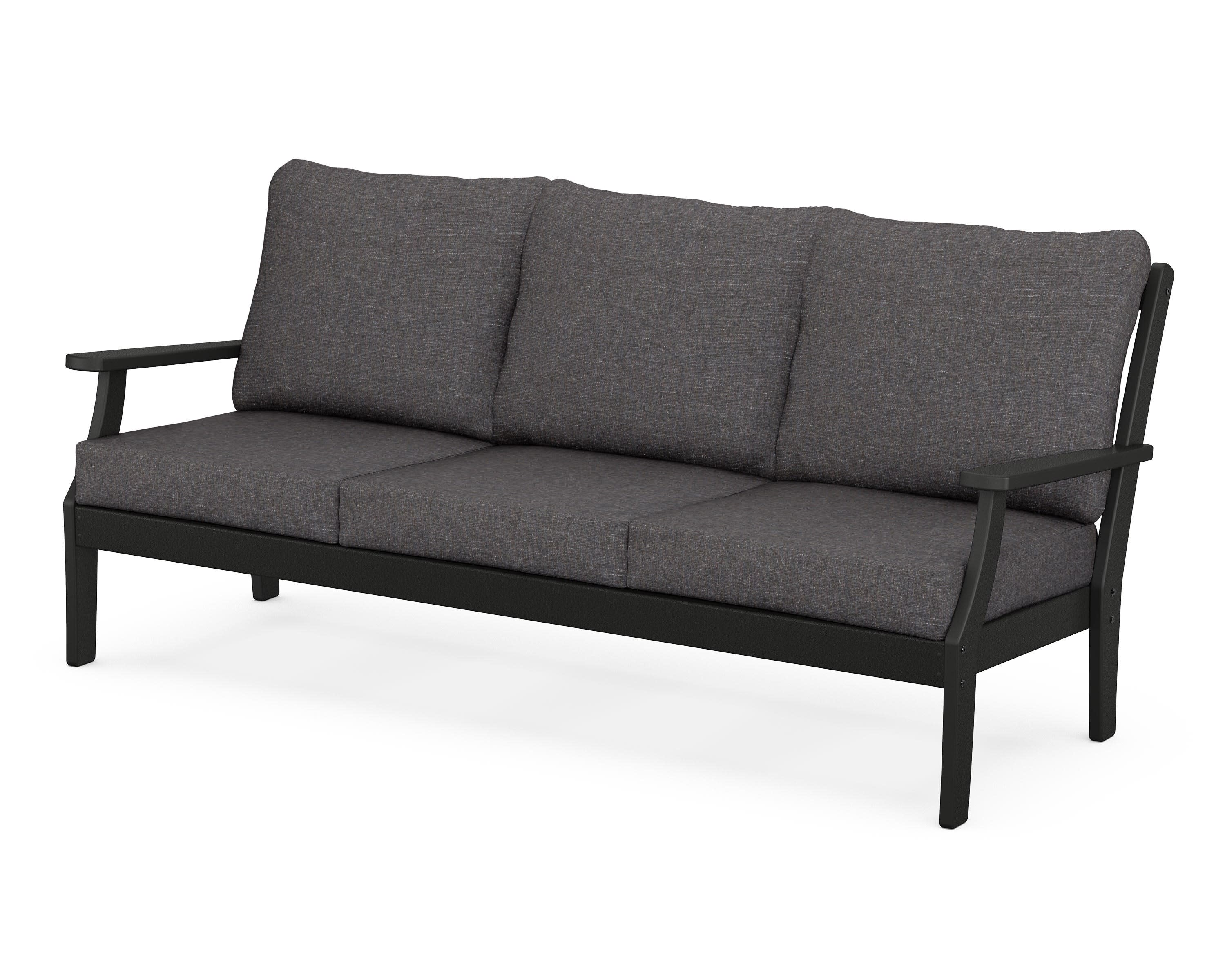 Braxton Deep Seating Sofa in Black / Ash Charcoal