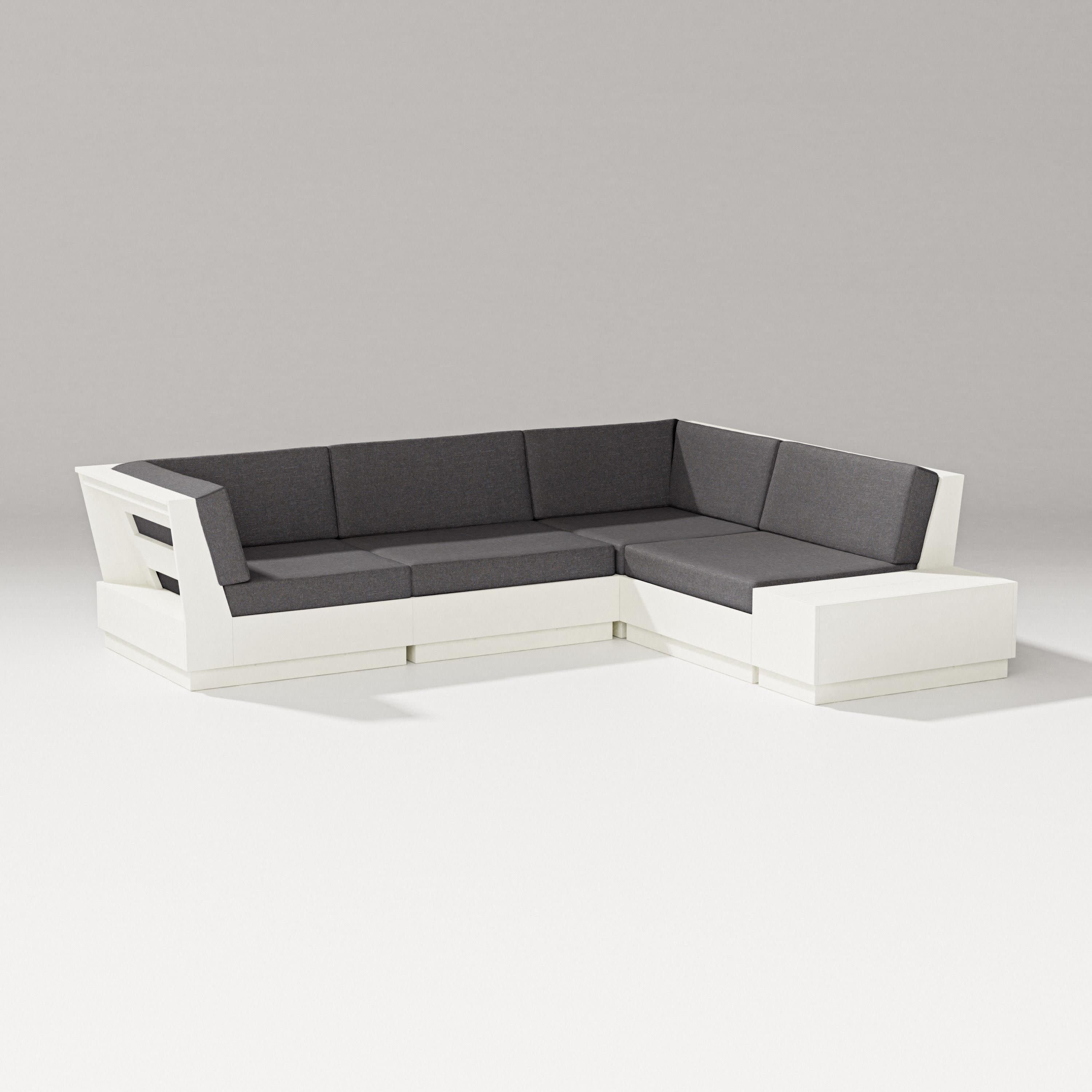 Elevate Corner Sectional in Vintage White / Ash Charcoal