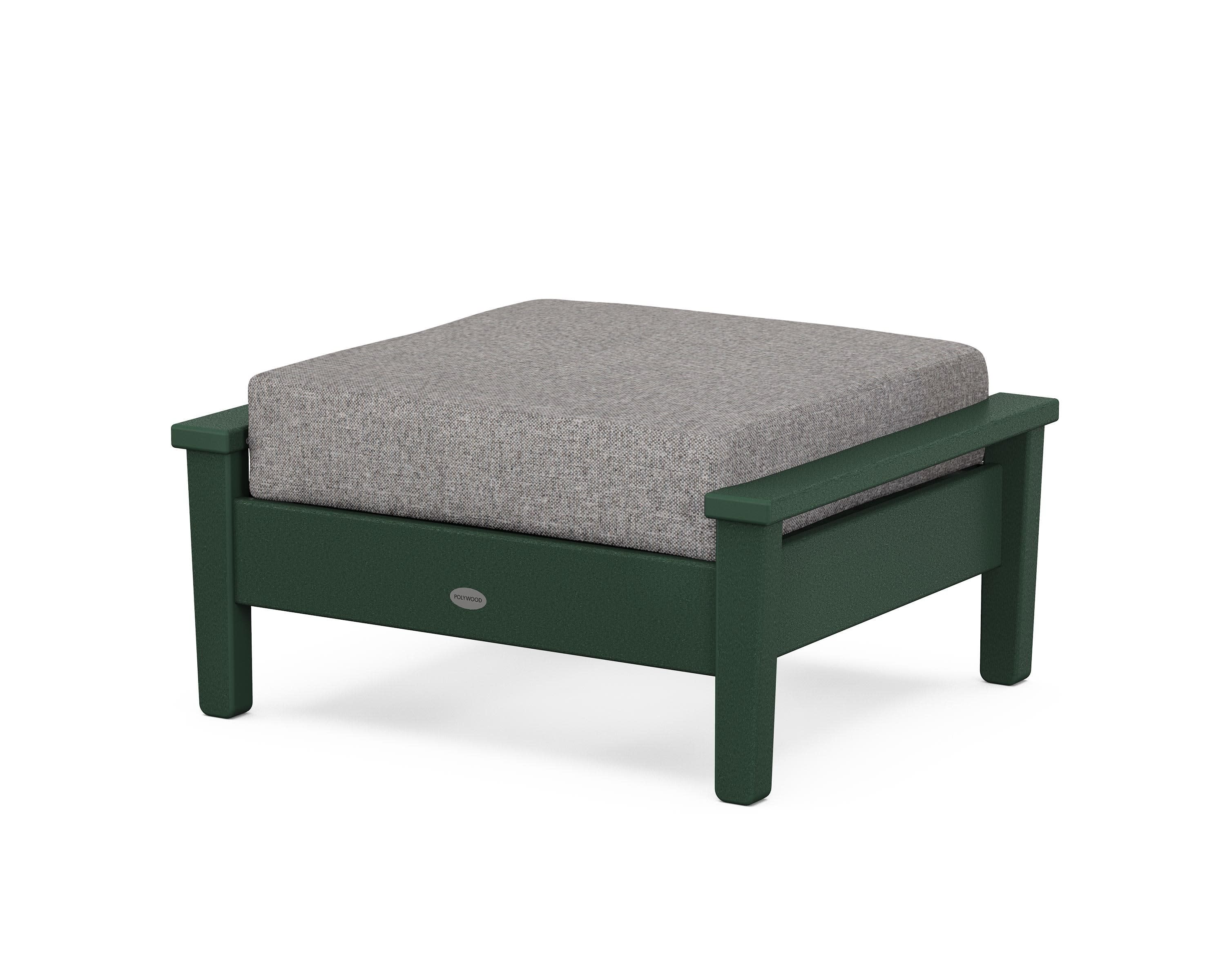 Prescott Deep Seating Ottoman in Green / Grey Mist