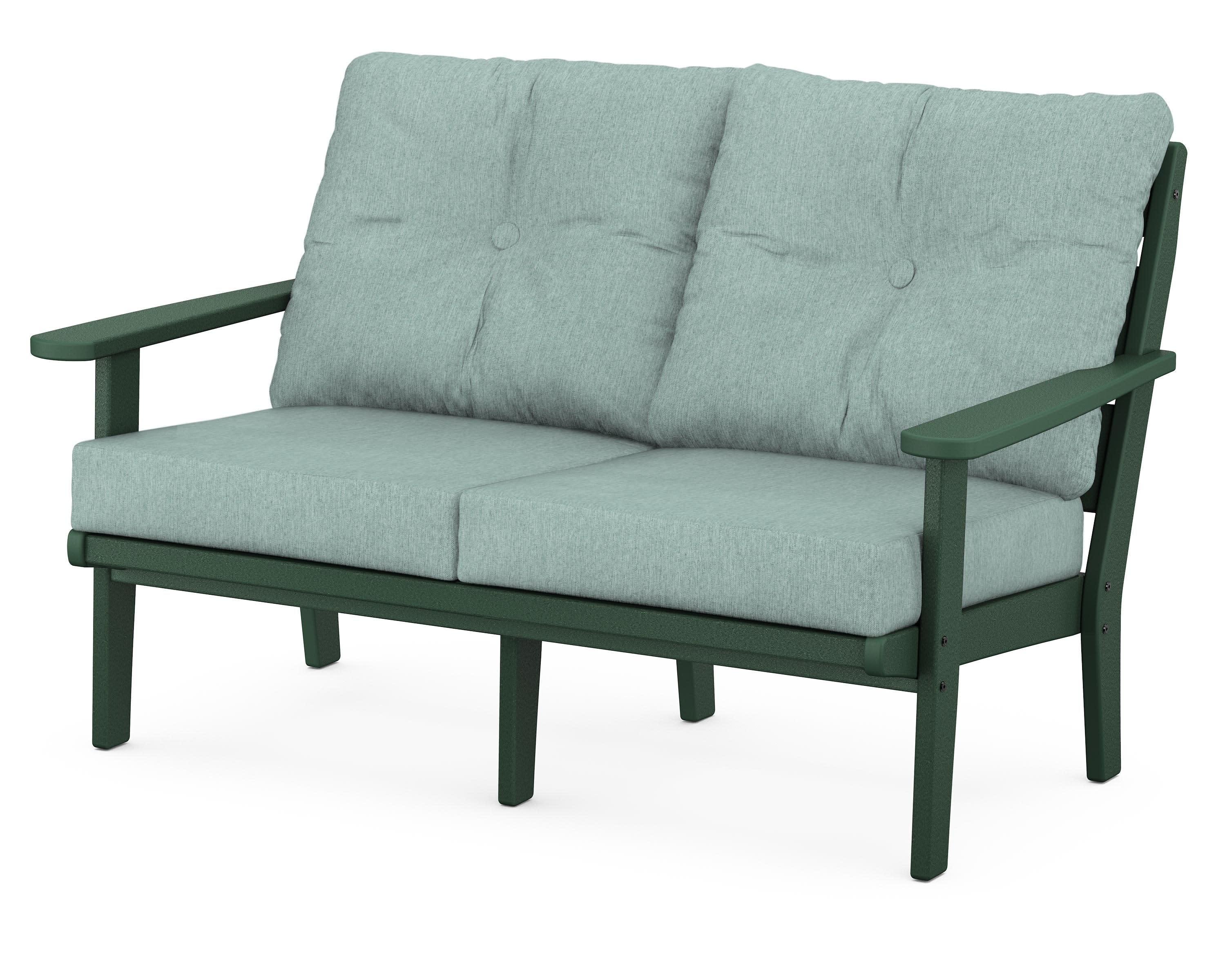Lakeside Deep Seating Loveseat in Green / Glacier Spa