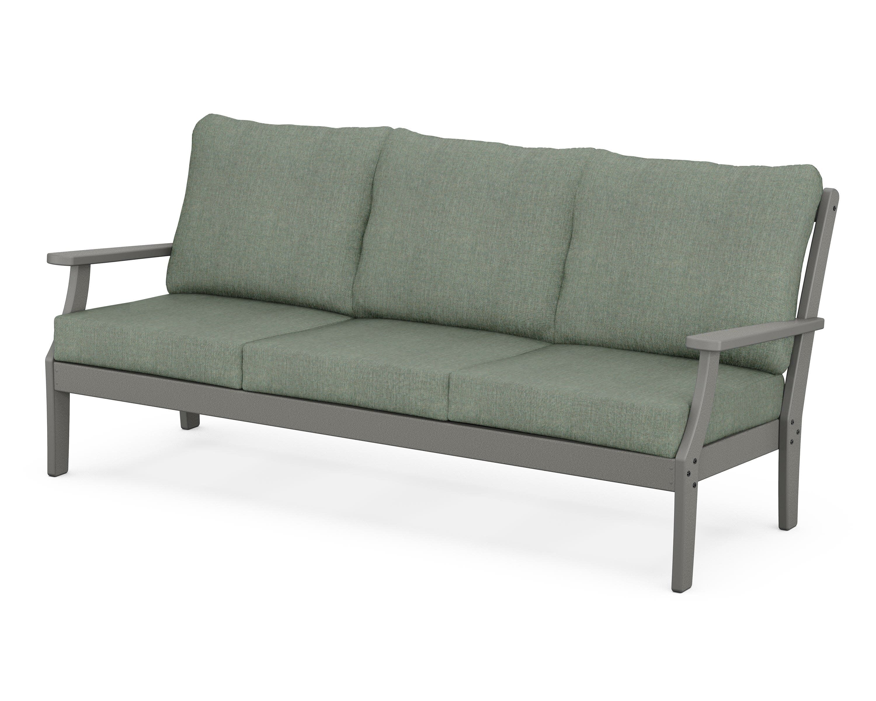 Braxton Deep Seating Sofa in Slate Grey / Cast Sage